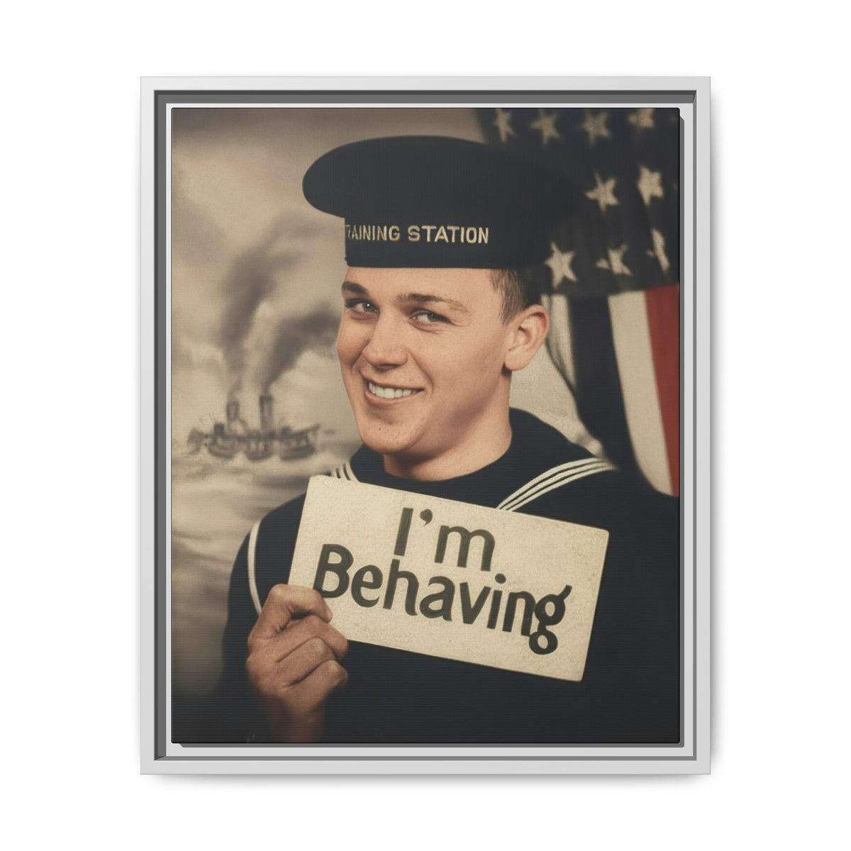 celibataire 002 | Framed Vintage Photo - Matte Canvas