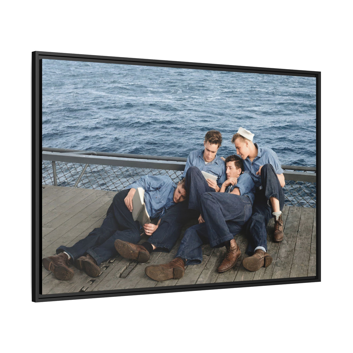 hommes 025 | Framed Vintage Photo - Matte Canvas