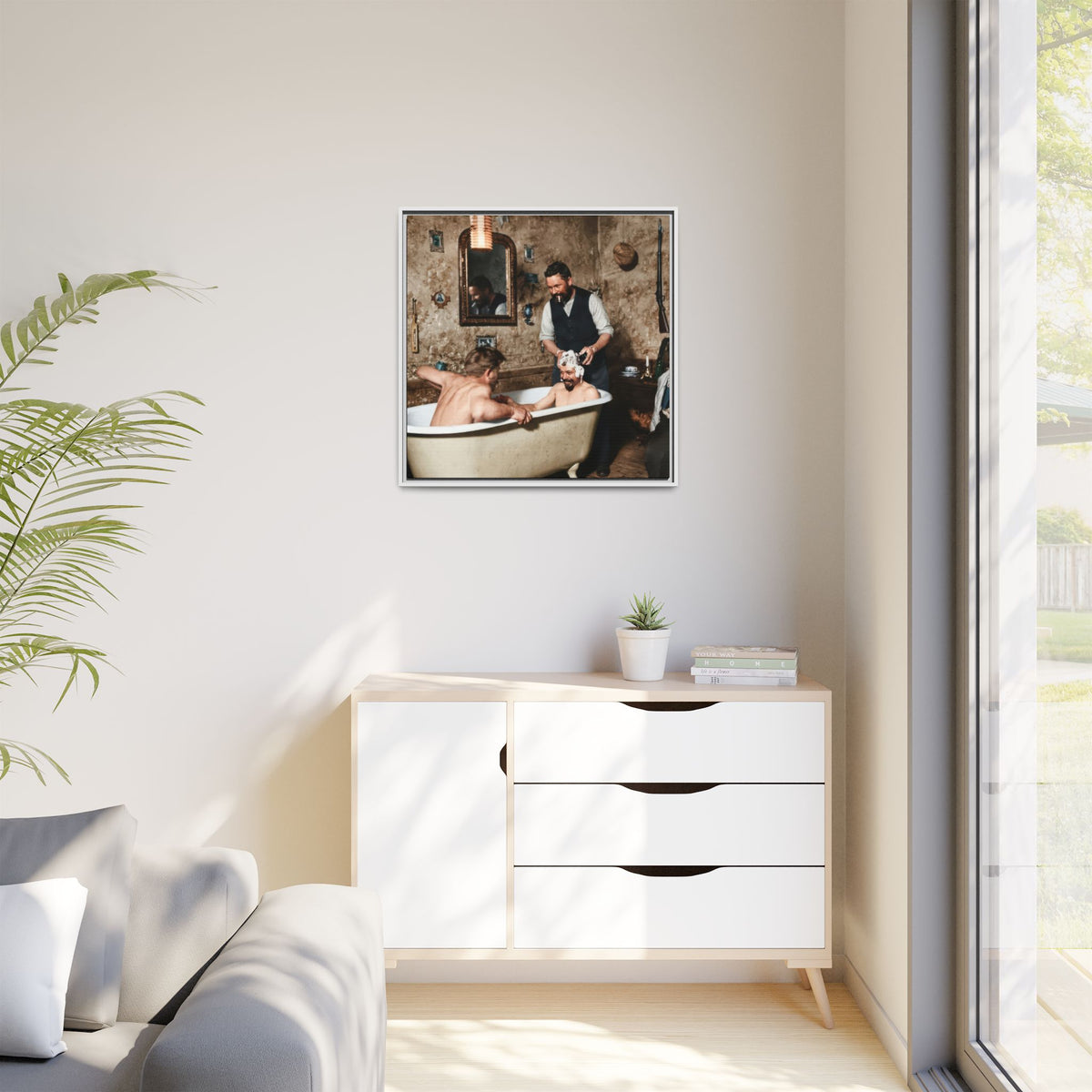 hommes 031 | Framed Vintage Photo - Matte Canvas2