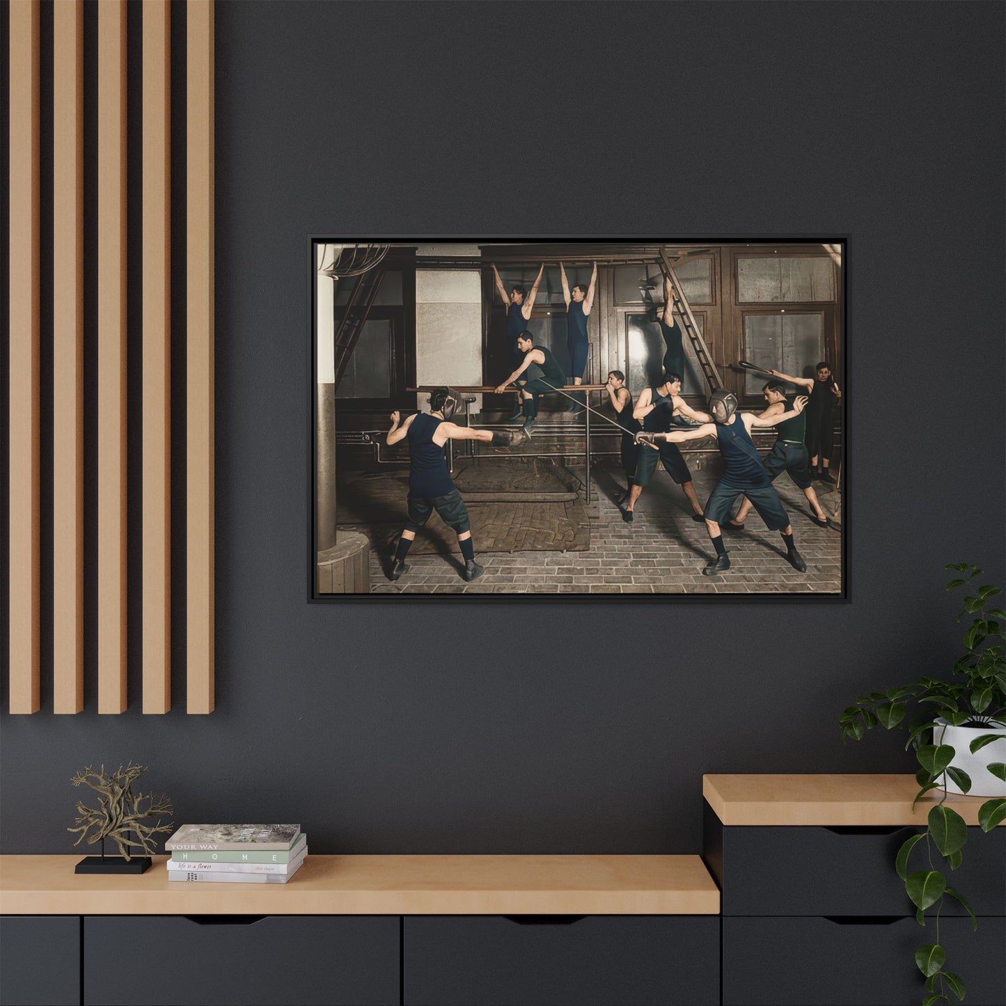 athlétisme 038 | Framed Vintage Photo - Matte Canvas
