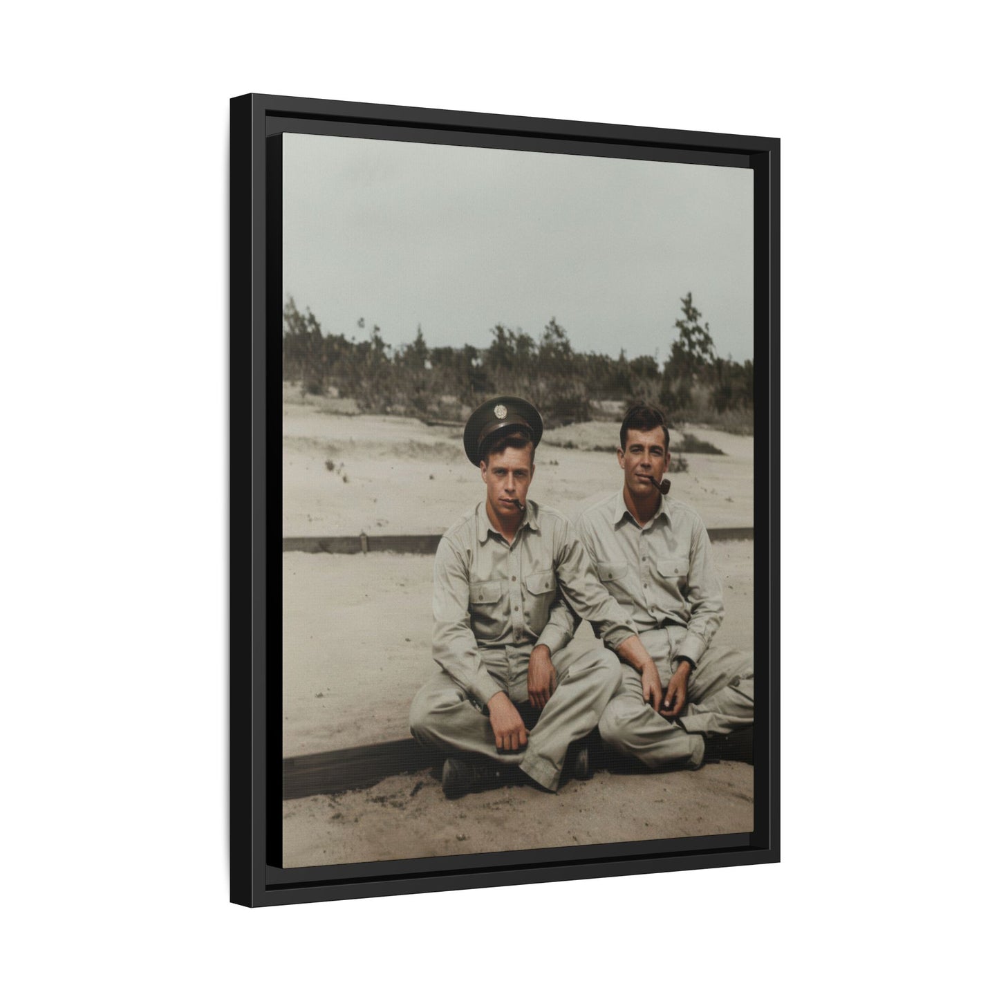 paire 091 | Framed Vintage Photo - Matte Canvas