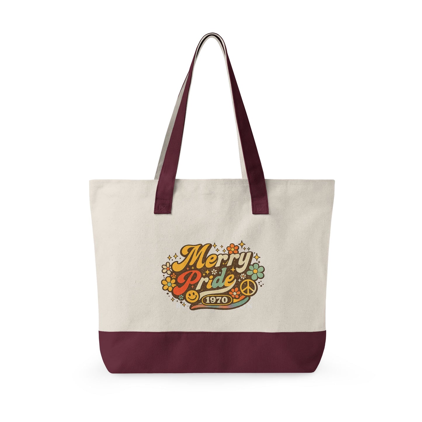 Merry Pride 1970 Vintage-Inspired | Zipper Canvas Tote