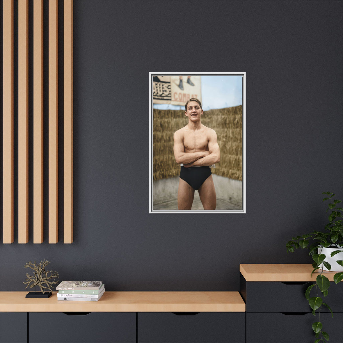 athlétisme 047 | Framed Vintage Photo - Matte Canvas
