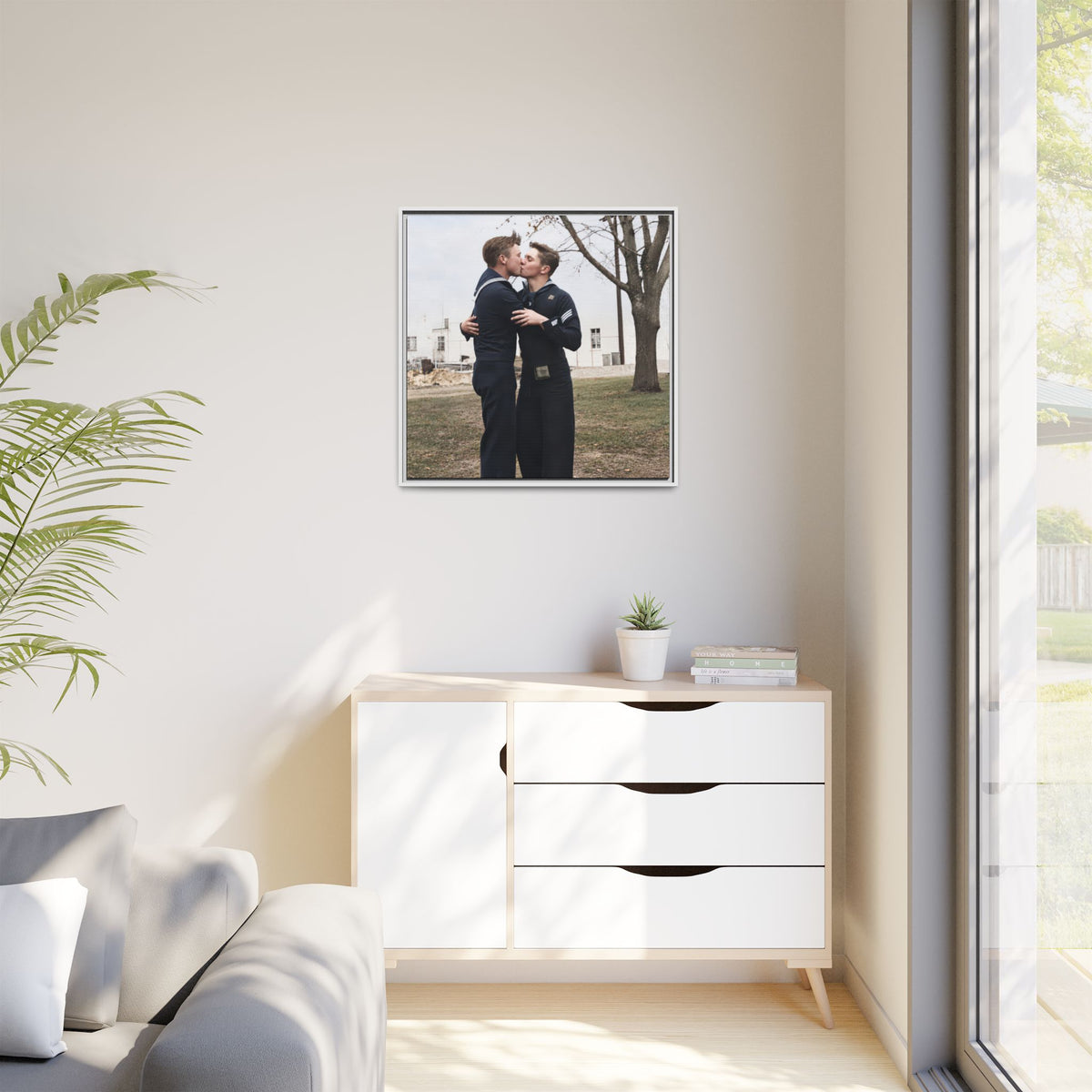 paire 034 | Framed Vintage Photo - Matte Canvas