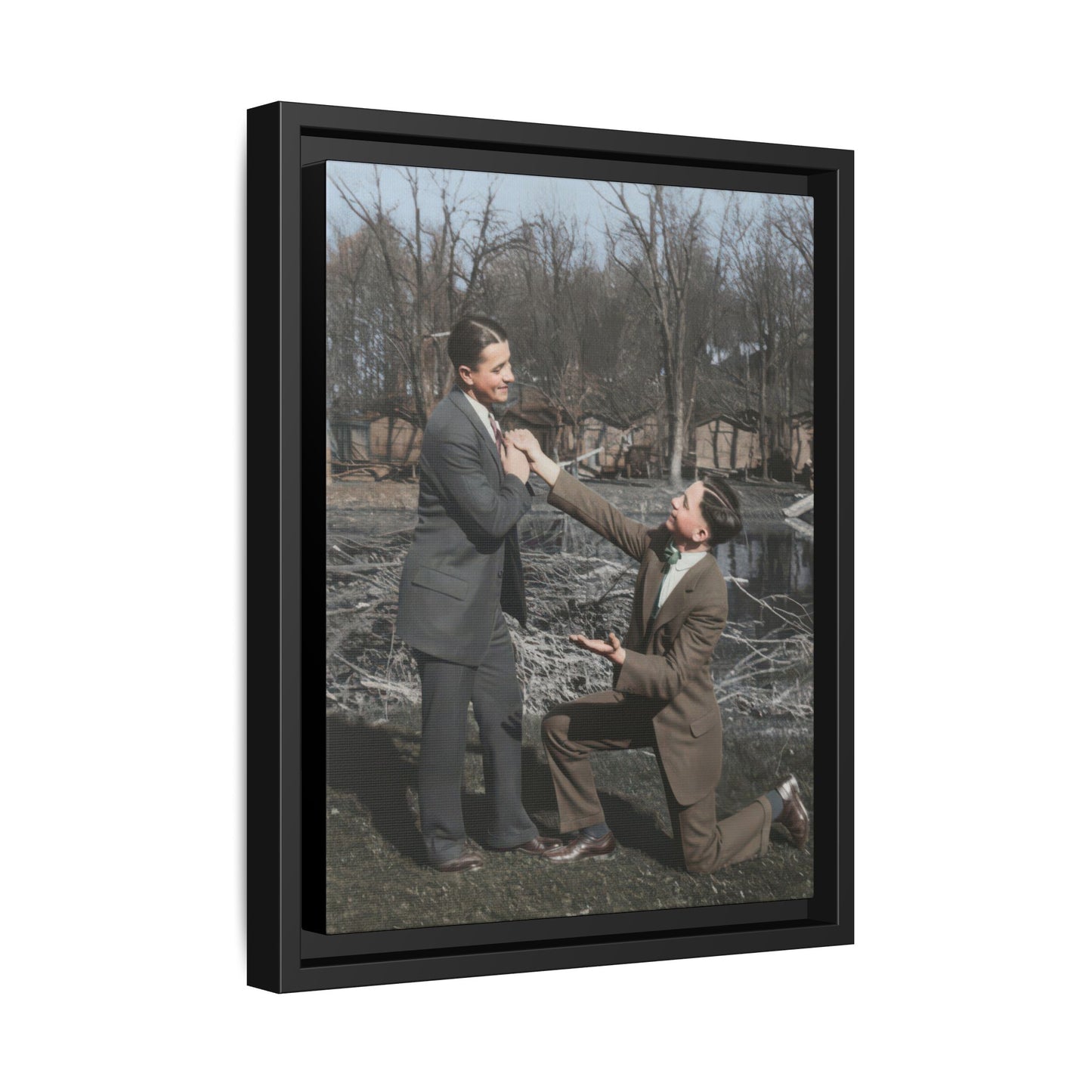 paire 144 | Framed Vintage Photo - Matte Canvas