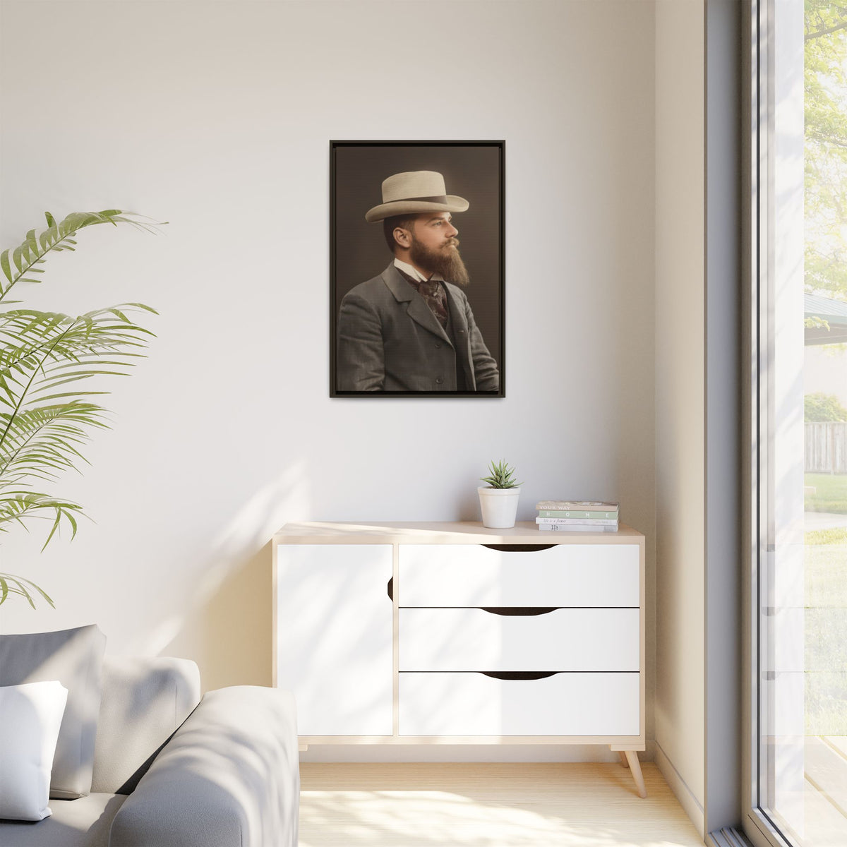 celibataire 014 | Framed Vintage Photo - Matte Canvas