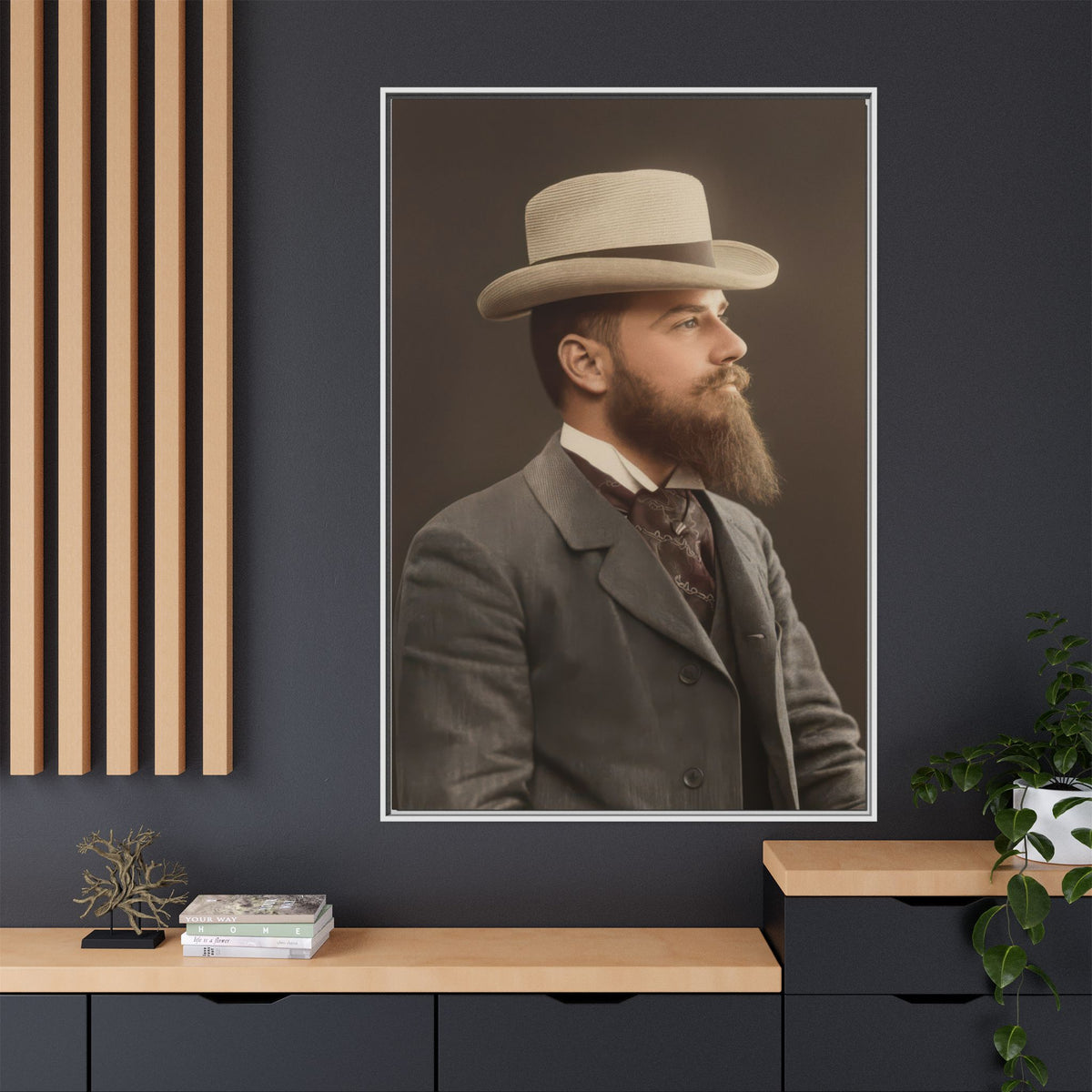 celibataire 014 | Framed Vintage Photo - Matte Canvas