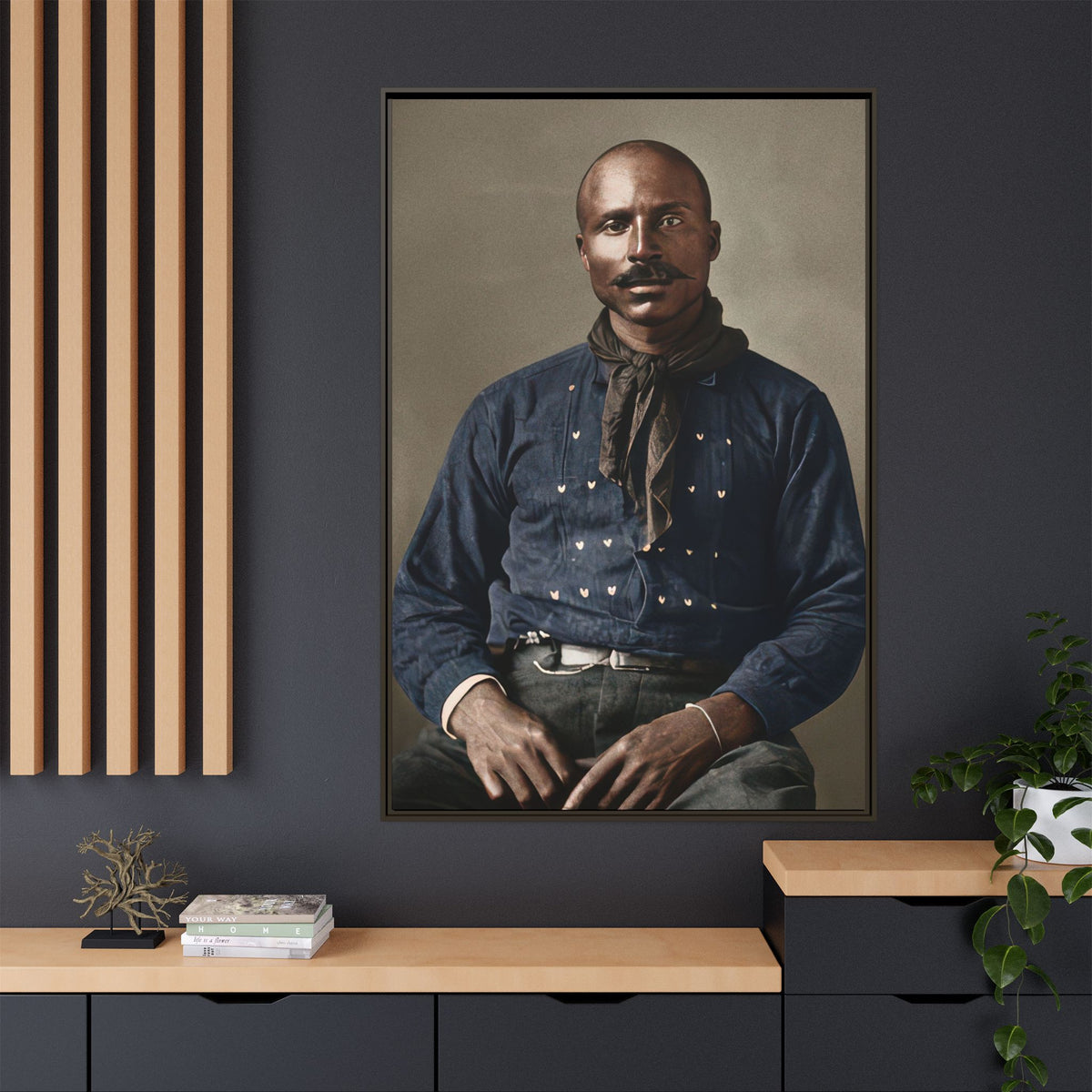 celibataire 017 | Framed Vintage Photo - Matte Canvas