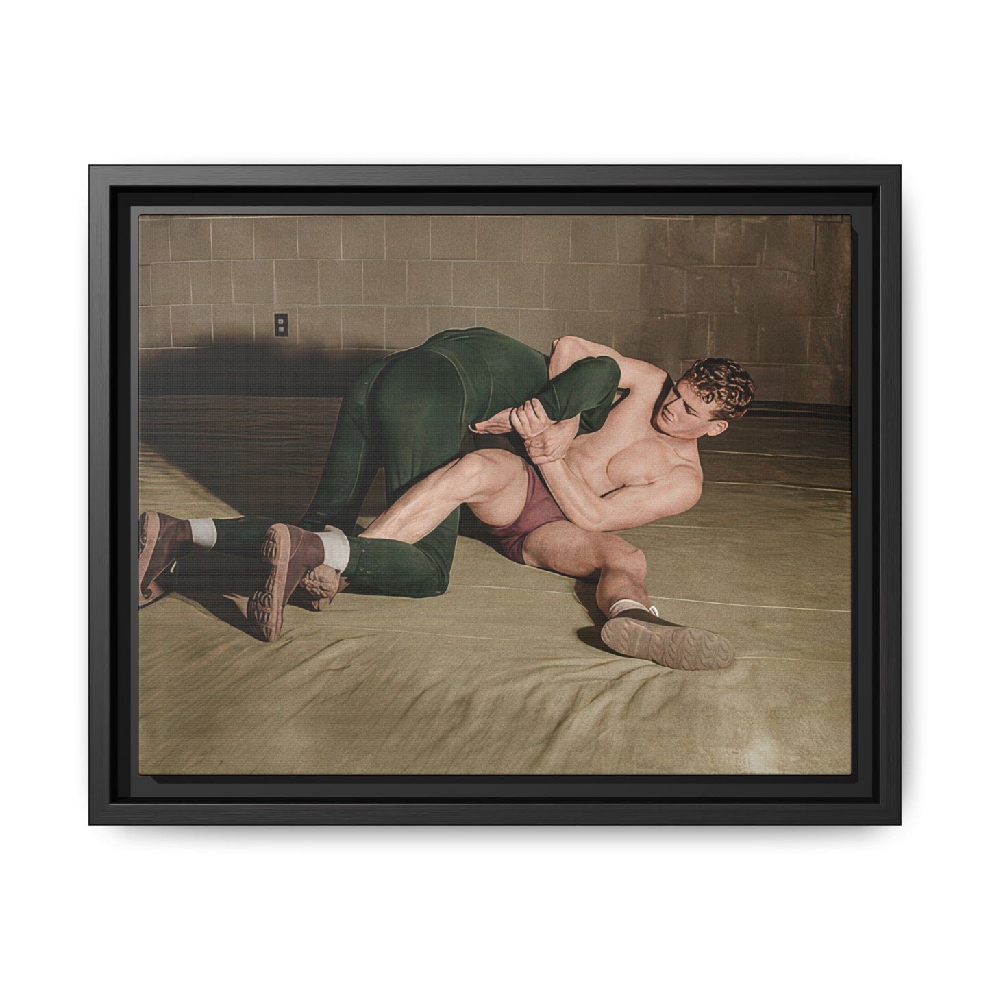 athlétisme 032 | Framed Vintage Photo - Matte Canvas