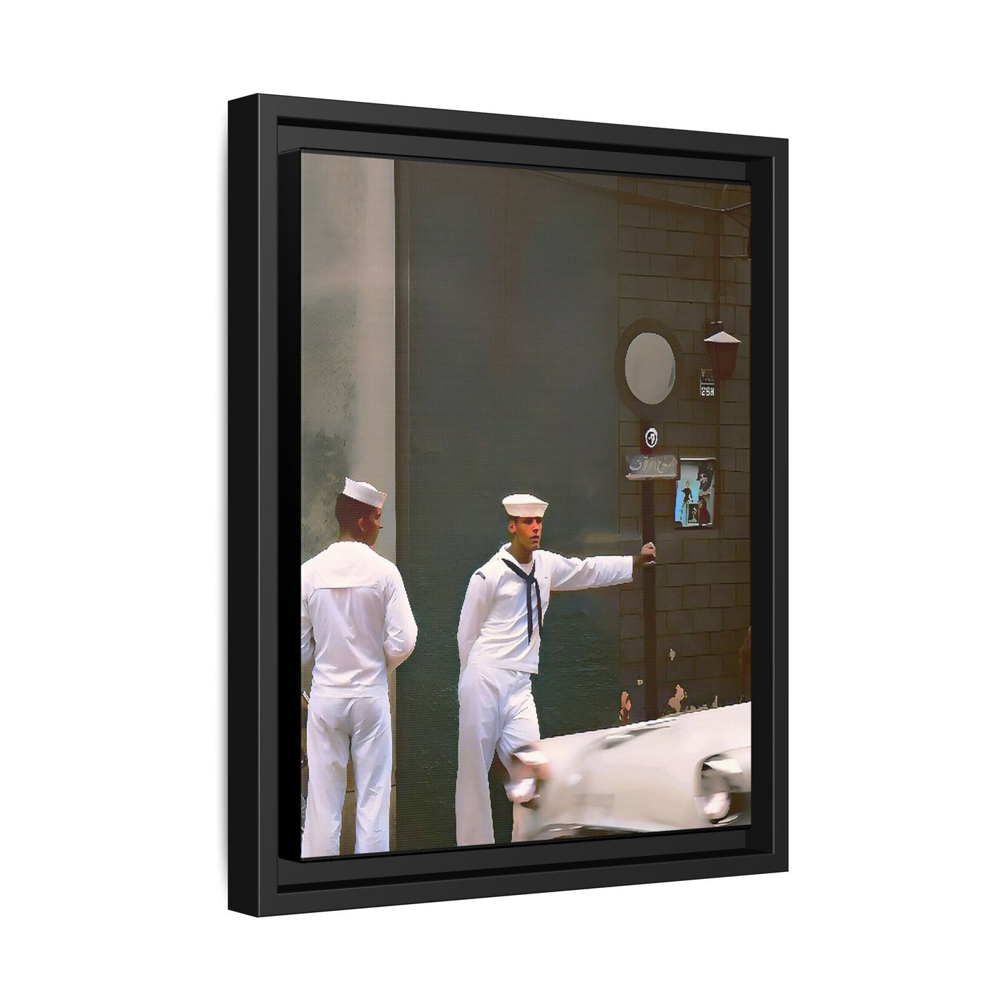 hommes 012 | Framed Vintage Photo - Matte Canvas