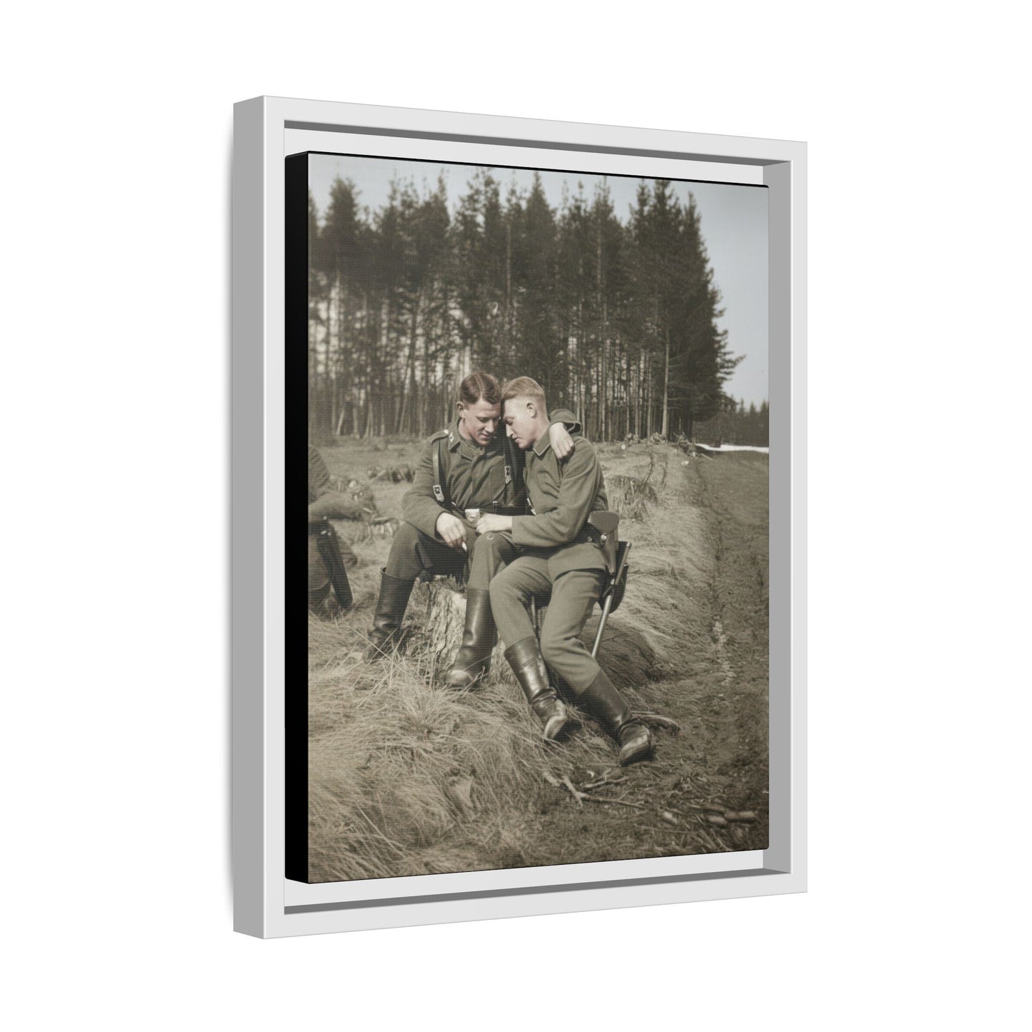 paire 006 | Framed Vintage Photo - Matte Canvas