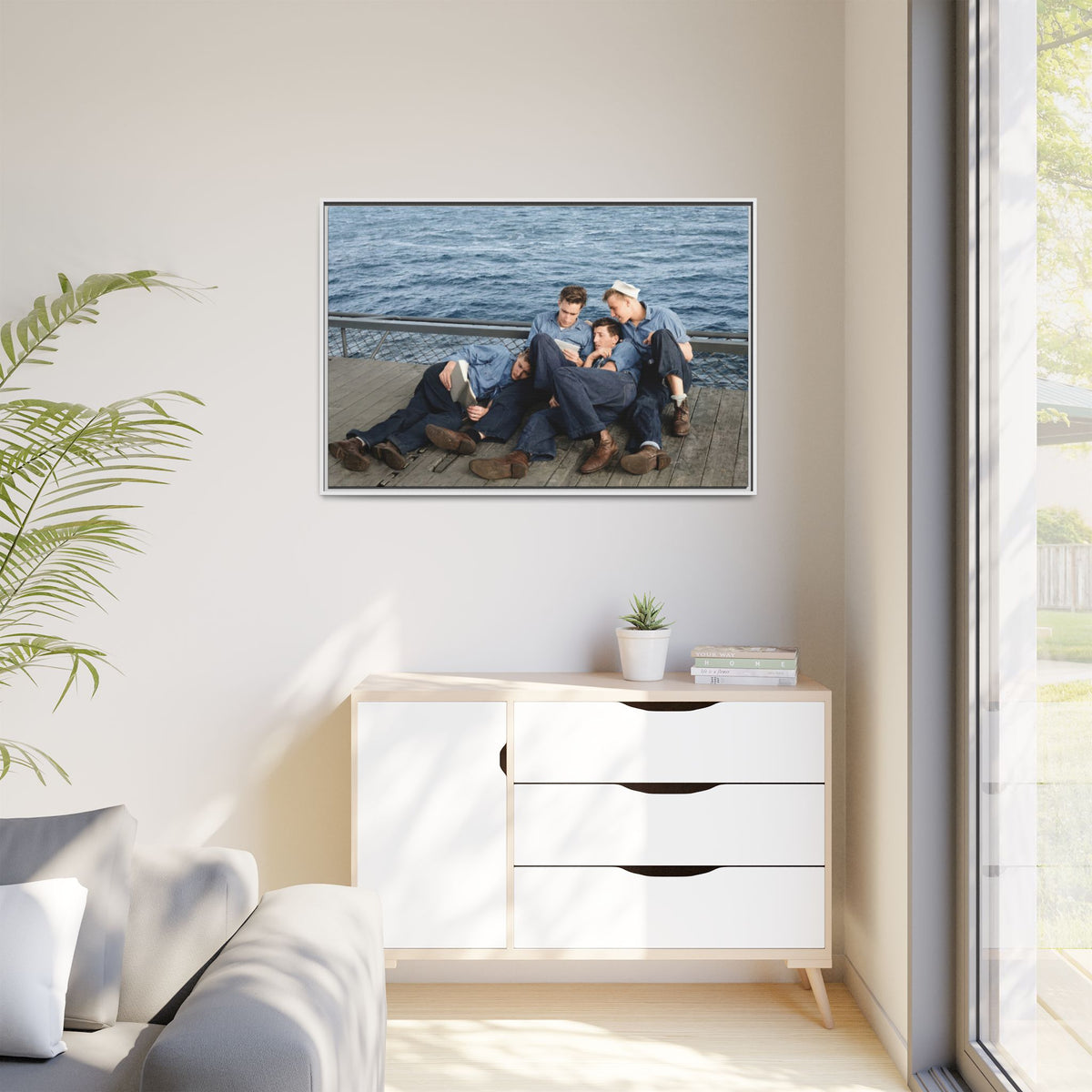hommes 025 | Framed Vintage Photo - Matte Canvas