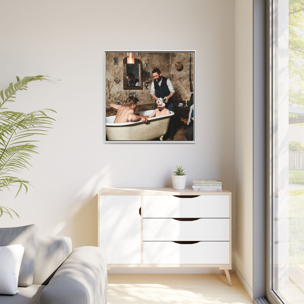 hommes 031 | Framed Vintage Photo - Matte Canvas2