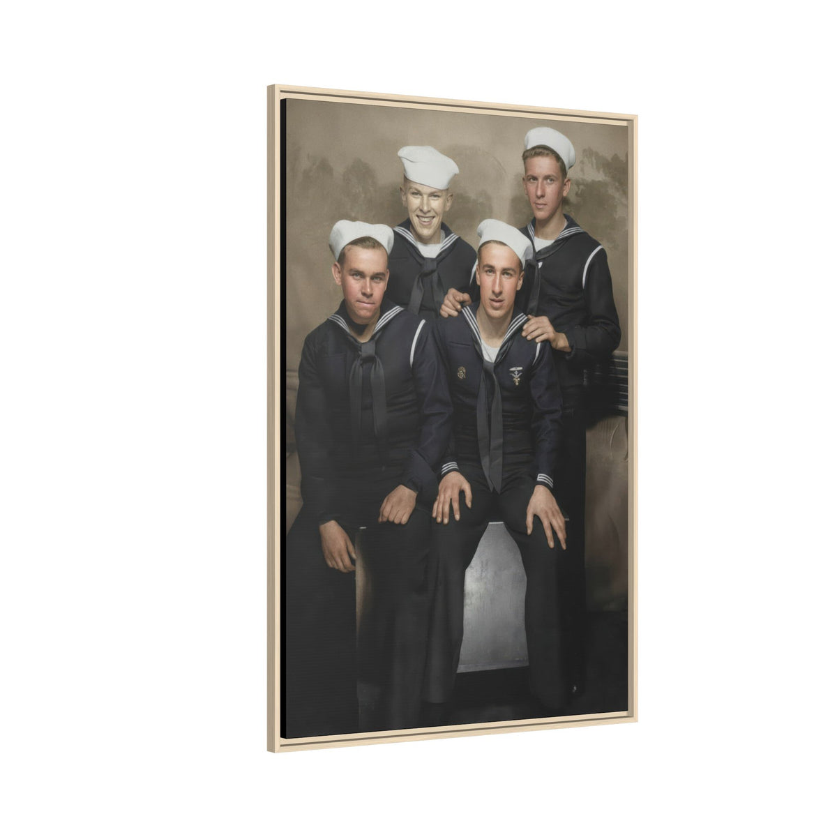 hommes 011 | Framed Vintage Photo - Matte Canvas