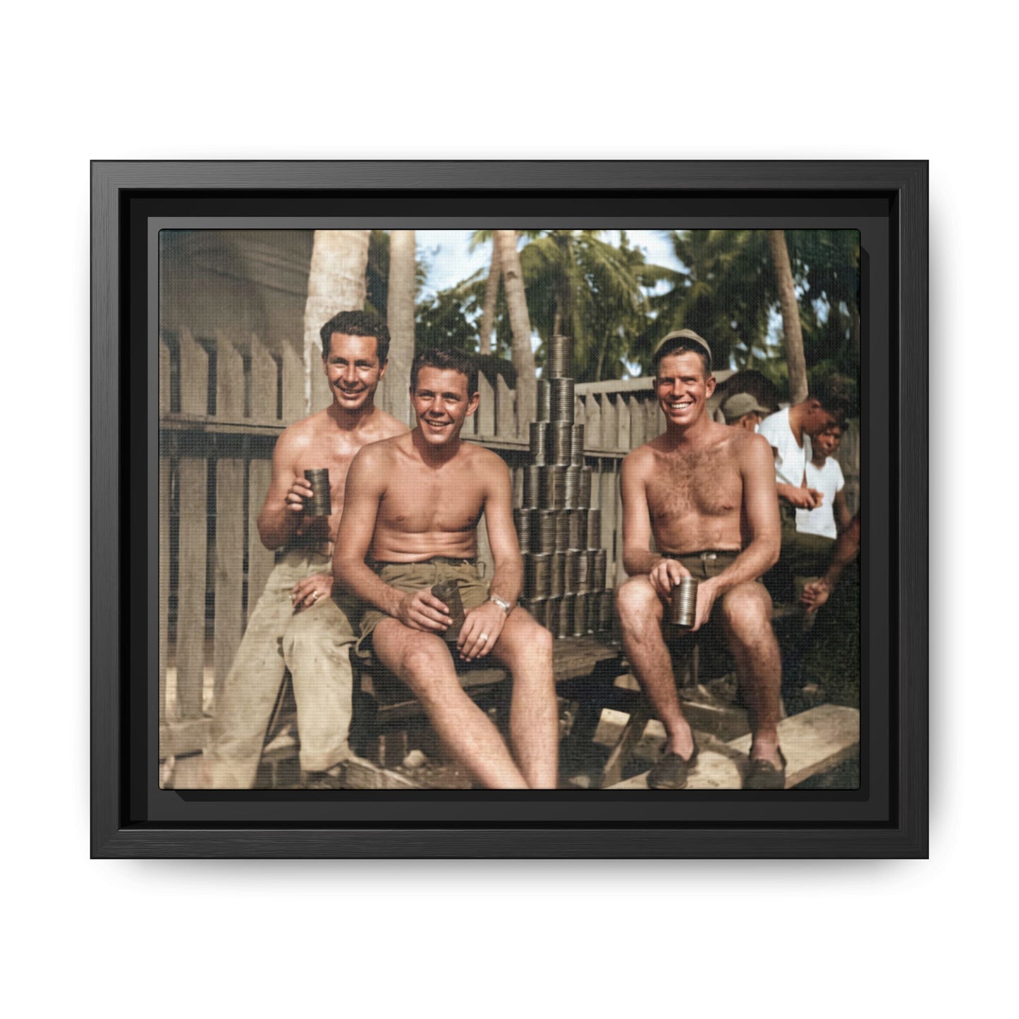hommes 003 | Framed Vintage Photo - Matte Canvas