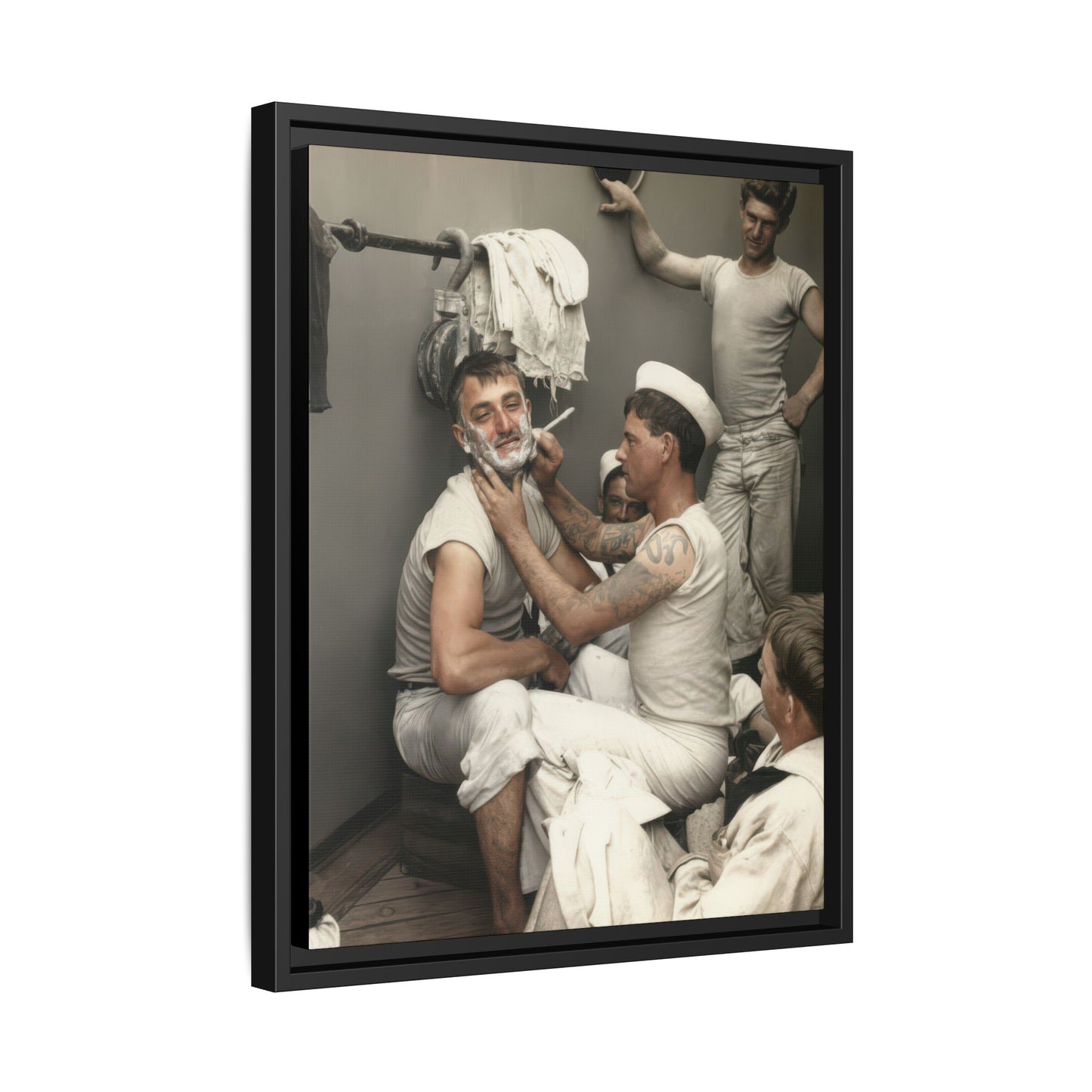 hommes 022 | Framed Vintage Photo - Matte Canvas