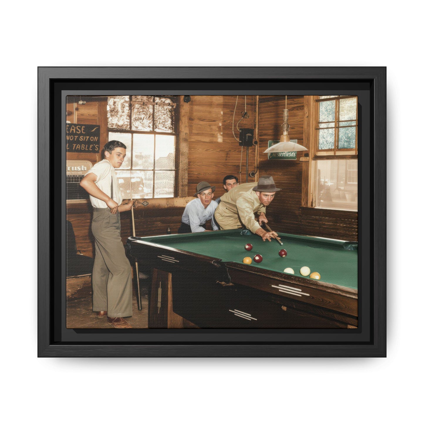 hommes 024 | Framed Vintage Photo - Matte Canvas