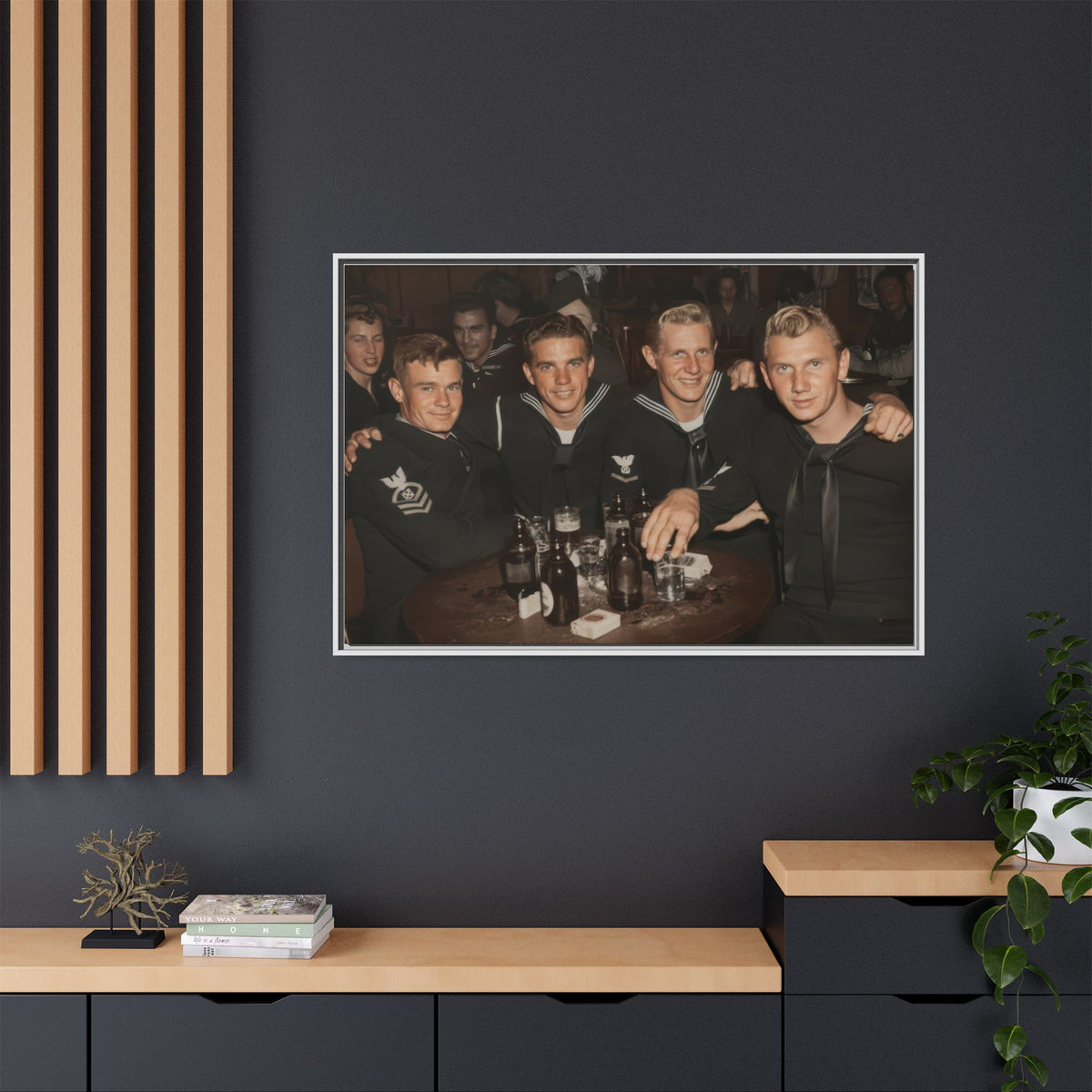 hommes 007 | Framed Vintage Photo - Matte Canvas2