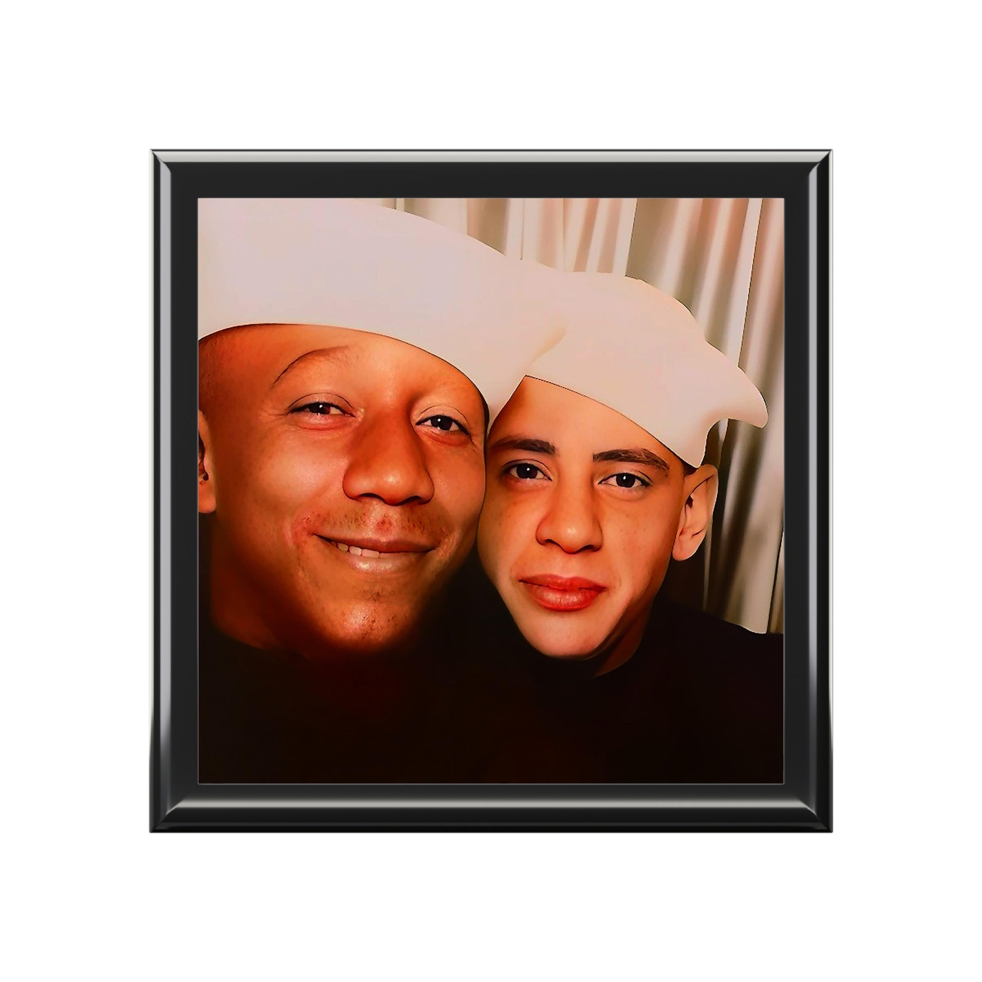 paire 084 | Keepsake Box Gay Black Vintage Sailors Affectionate Photo Booth Navy USN Queer Dad Gift