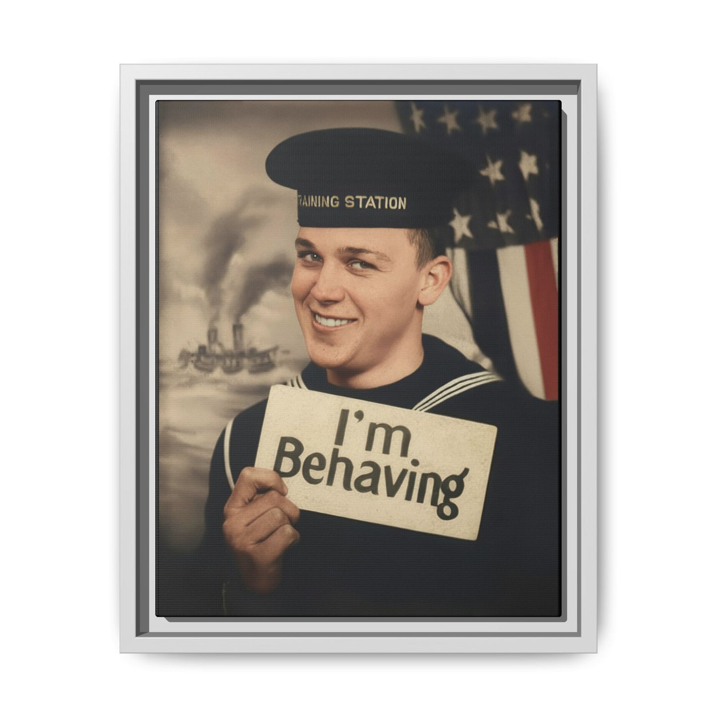 celibataire 002 | Framed Vintage Photo - Matte Canvas