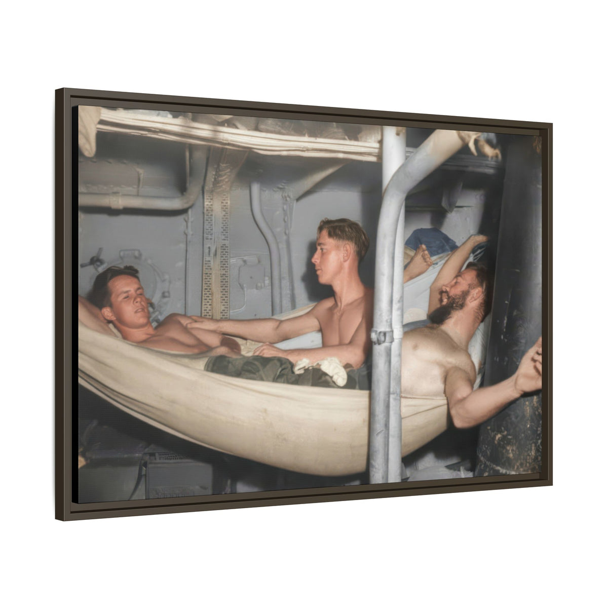 hommes 004 | Framed Vintage Photo - Matte Canvas