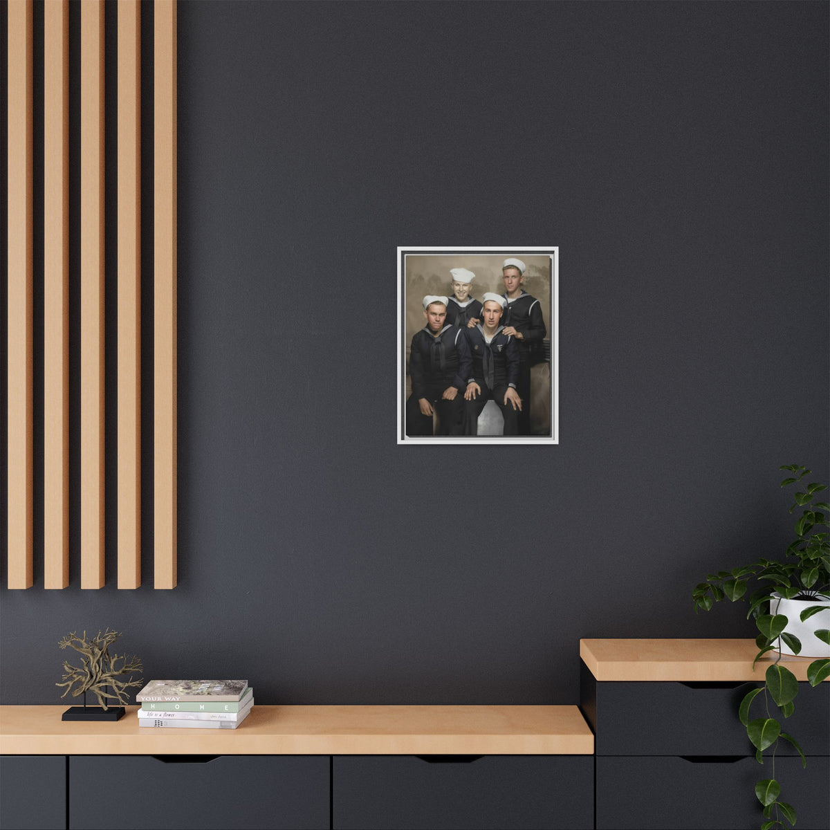 hommes 011 | Framed Vintage Photo - Matte Canvas