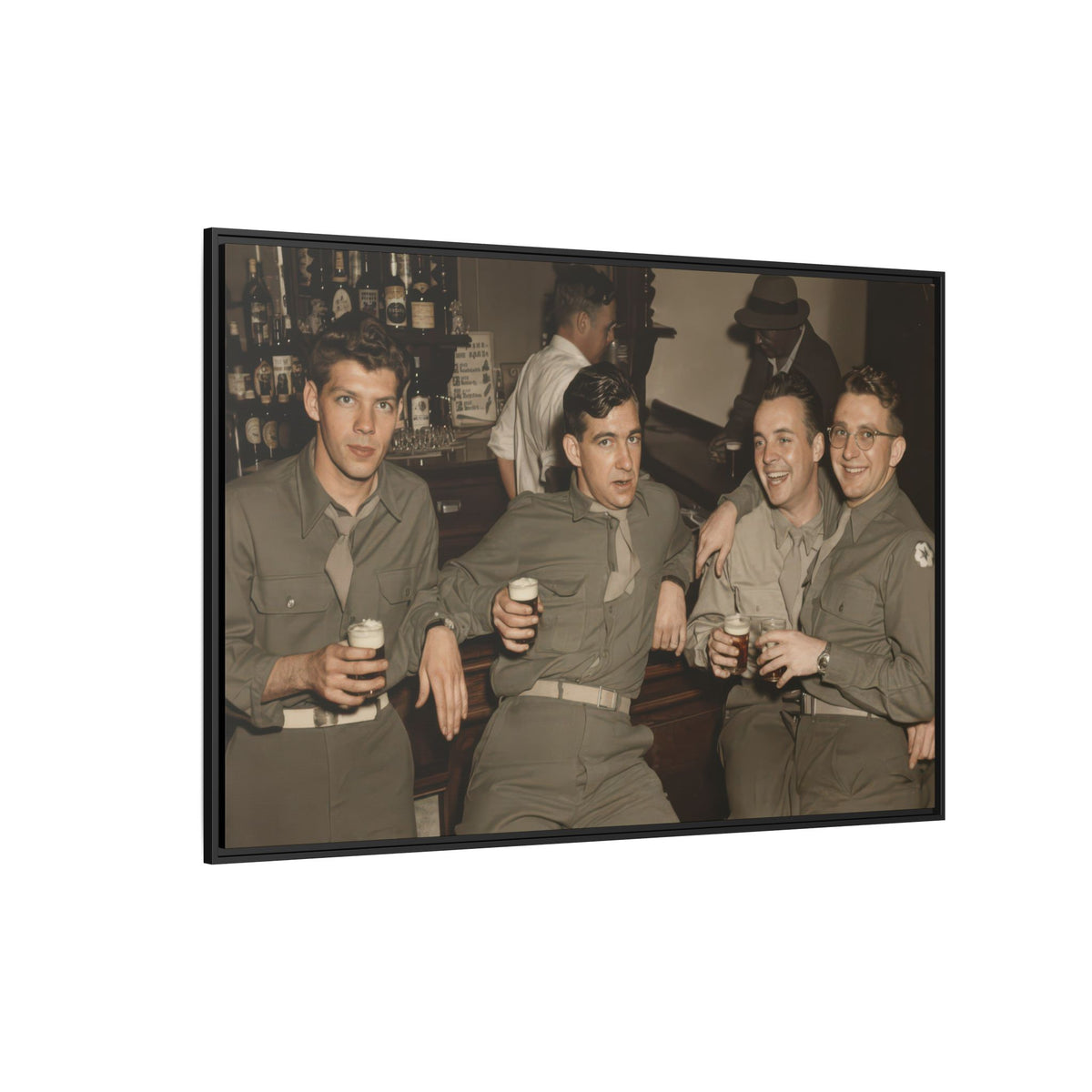 hommes 030 | Framed Vintage Photo - Matte Canvas