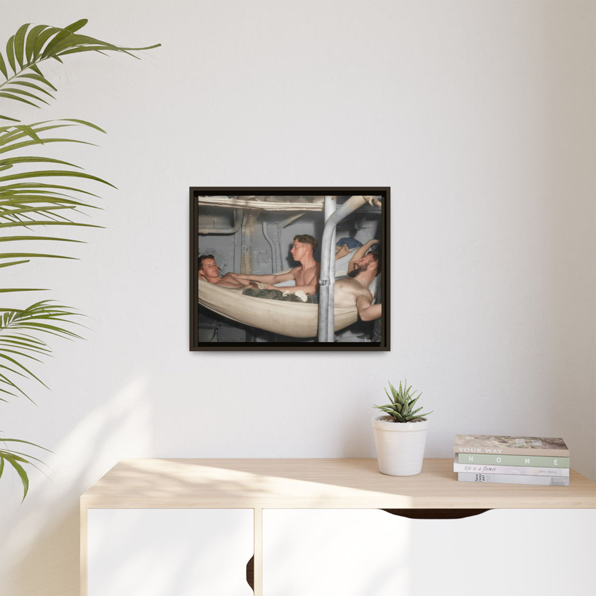 hommes 004 | Framed Vintage Photo - Matte Canvas