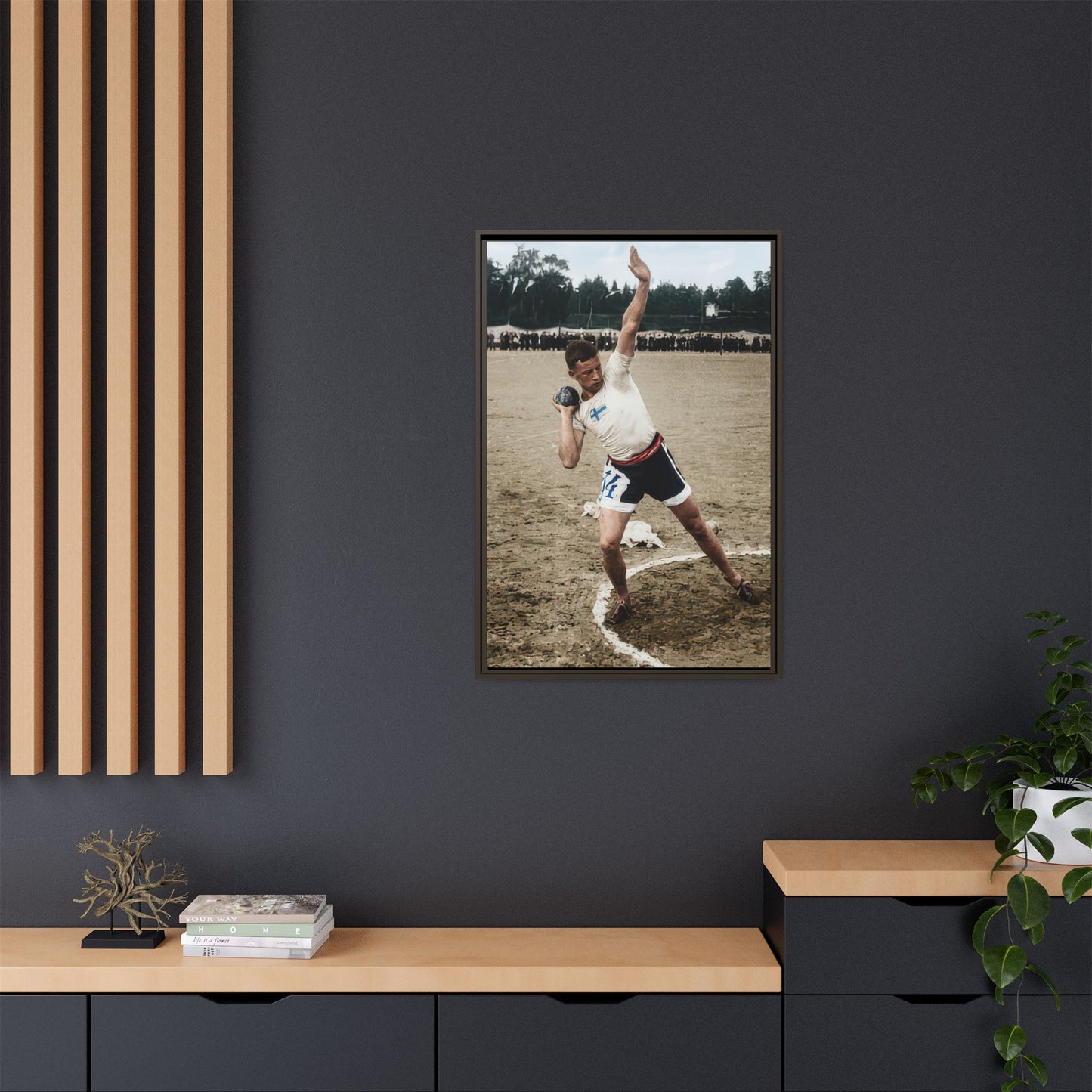 athlétisme 037 | Framed Vintage Photo - Matte Canvas