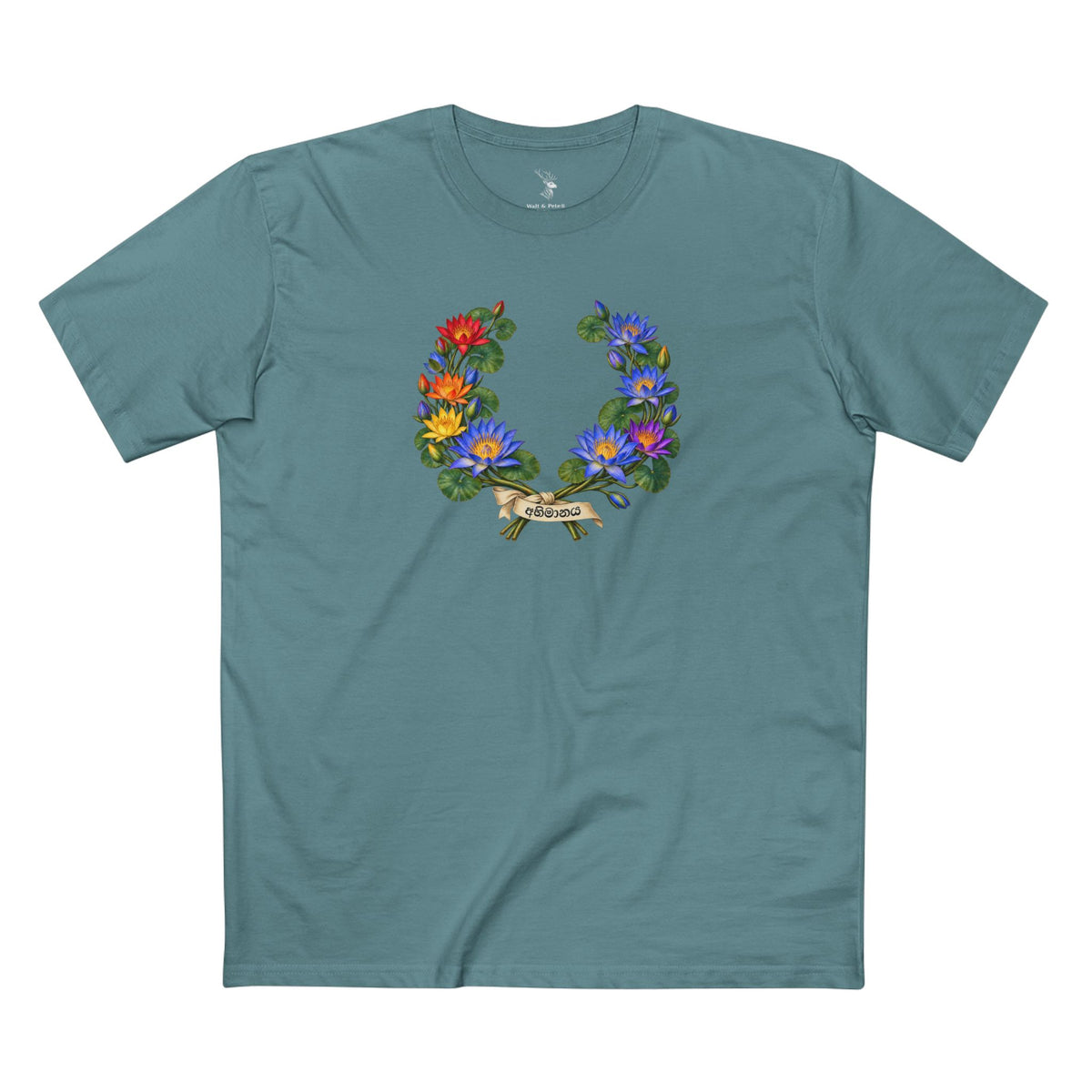 Sri Lankan Blue Water Lily Pride T-Shirt — Renewal |  Laurel Wreath Tee