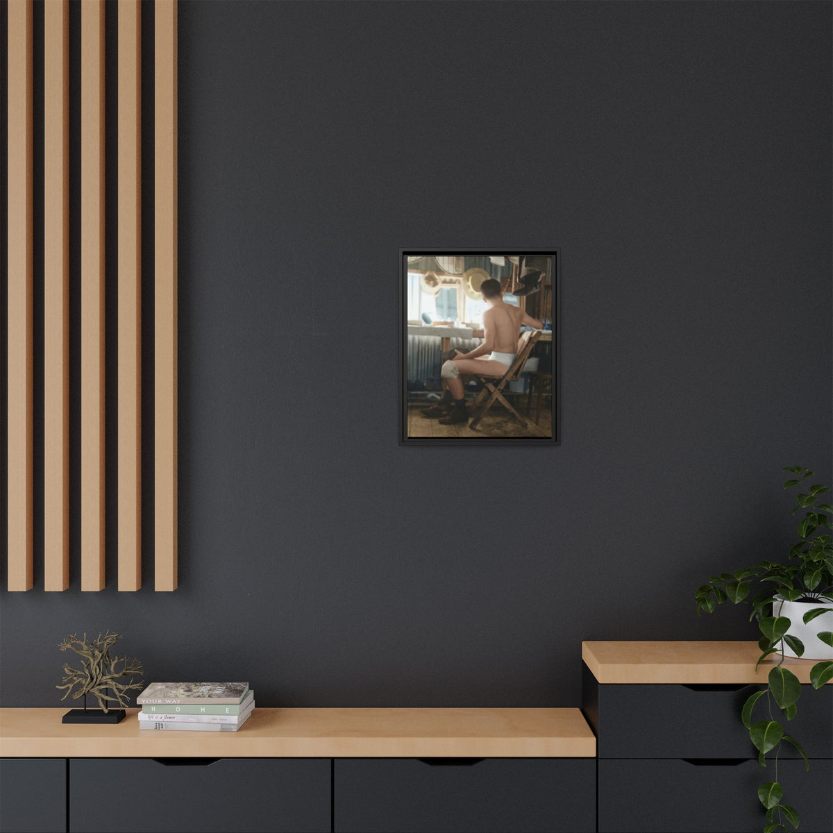 celibataire 022 | Framed Vintage Photo - Matte Canvas