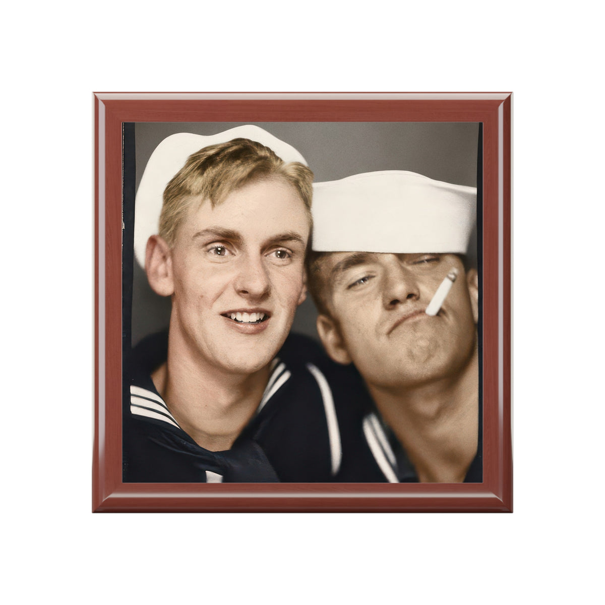 Paire 0153 | Vintage Photobooth Series | Two Sailors with Cigarette  Keepsake Box