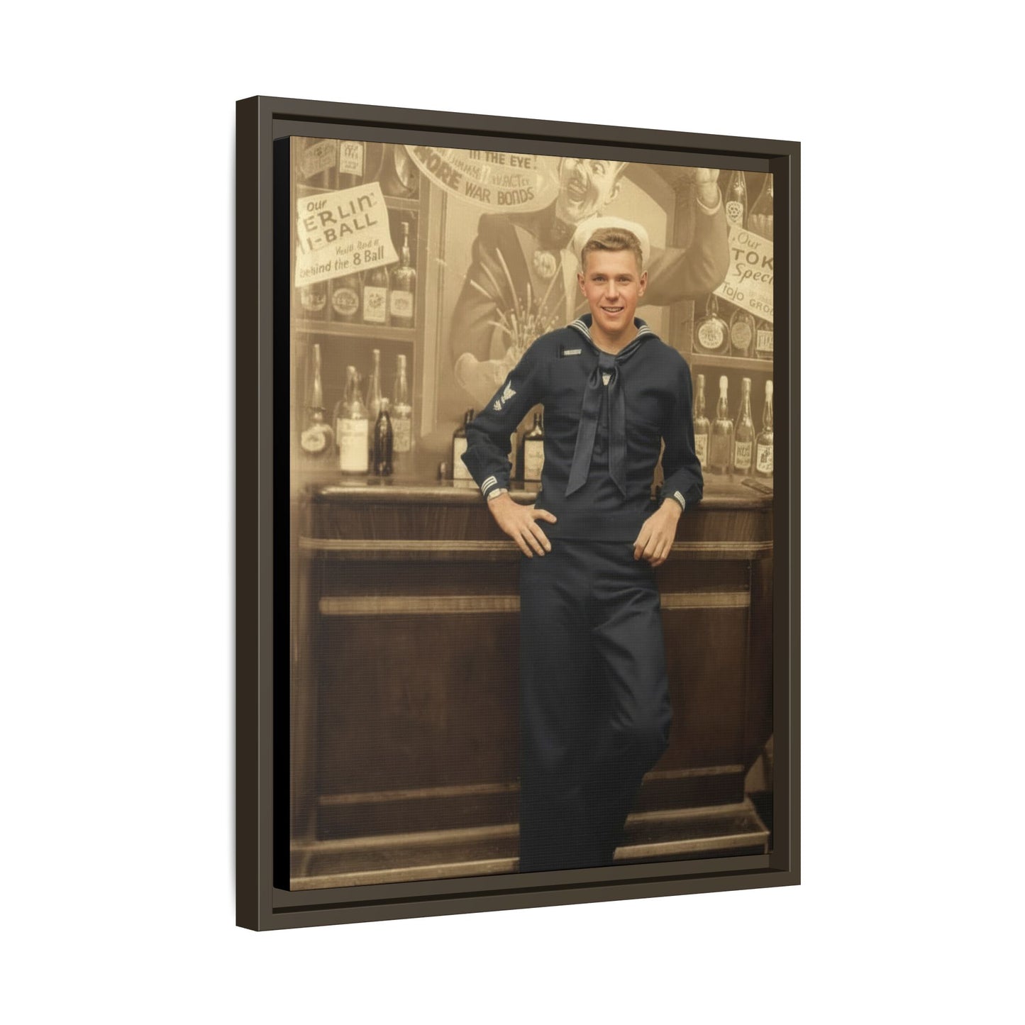 celibataire 006 | Framed Vintage Photo - Matte Canvas
