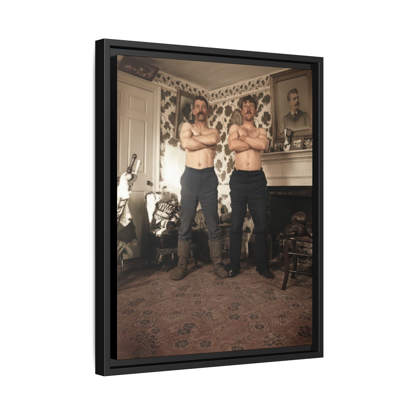 athlétisme 001 | Framed Vintage Photo - Matte Canvas