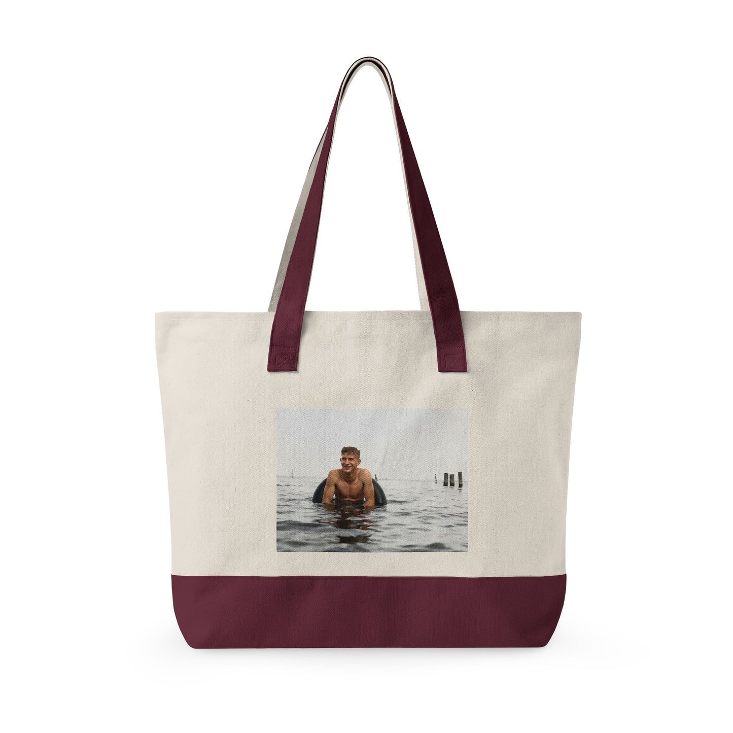 Beach Day Zippered Canvas Tote | nager 034