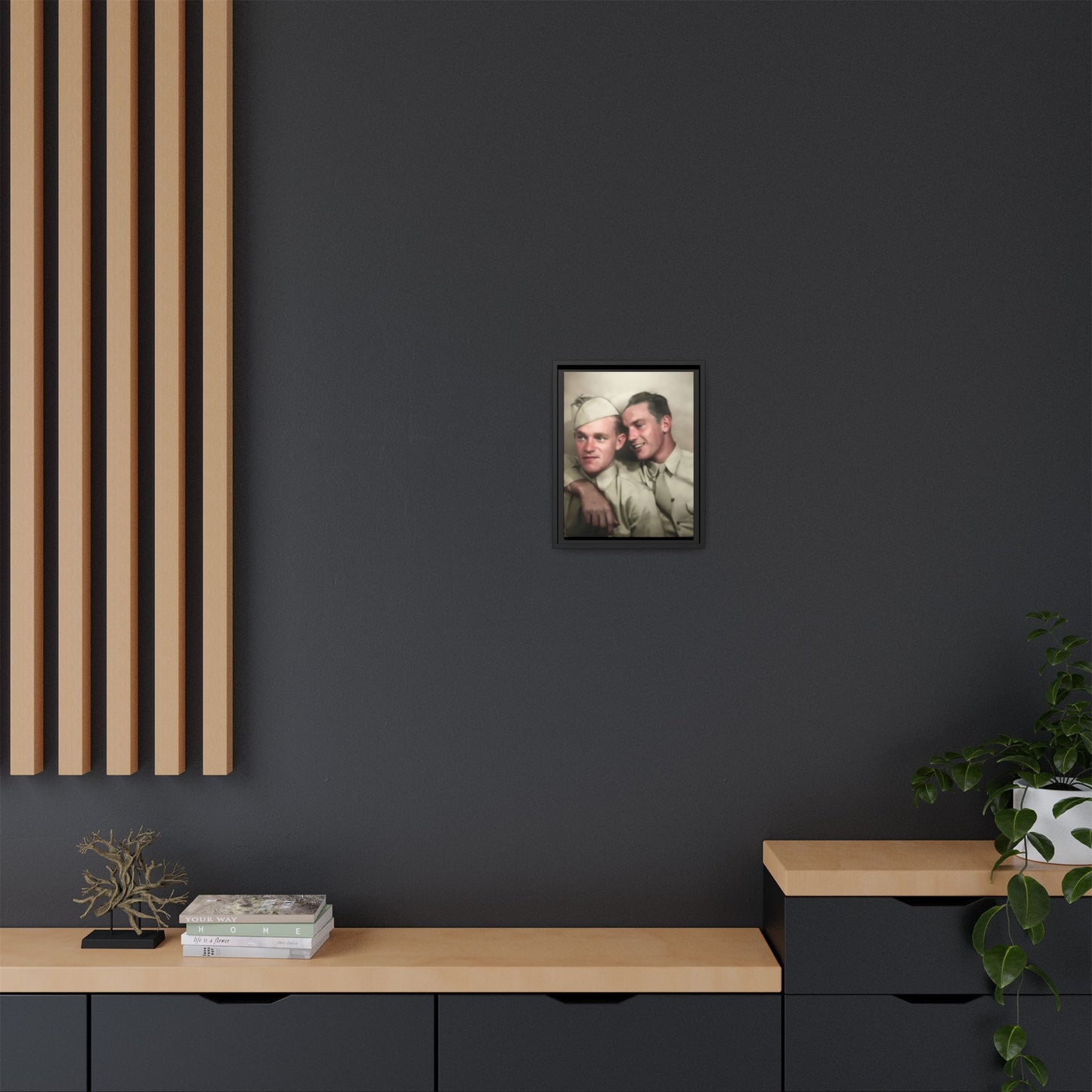 paire 049 | Framed Vintage Photo - Matte Canvas