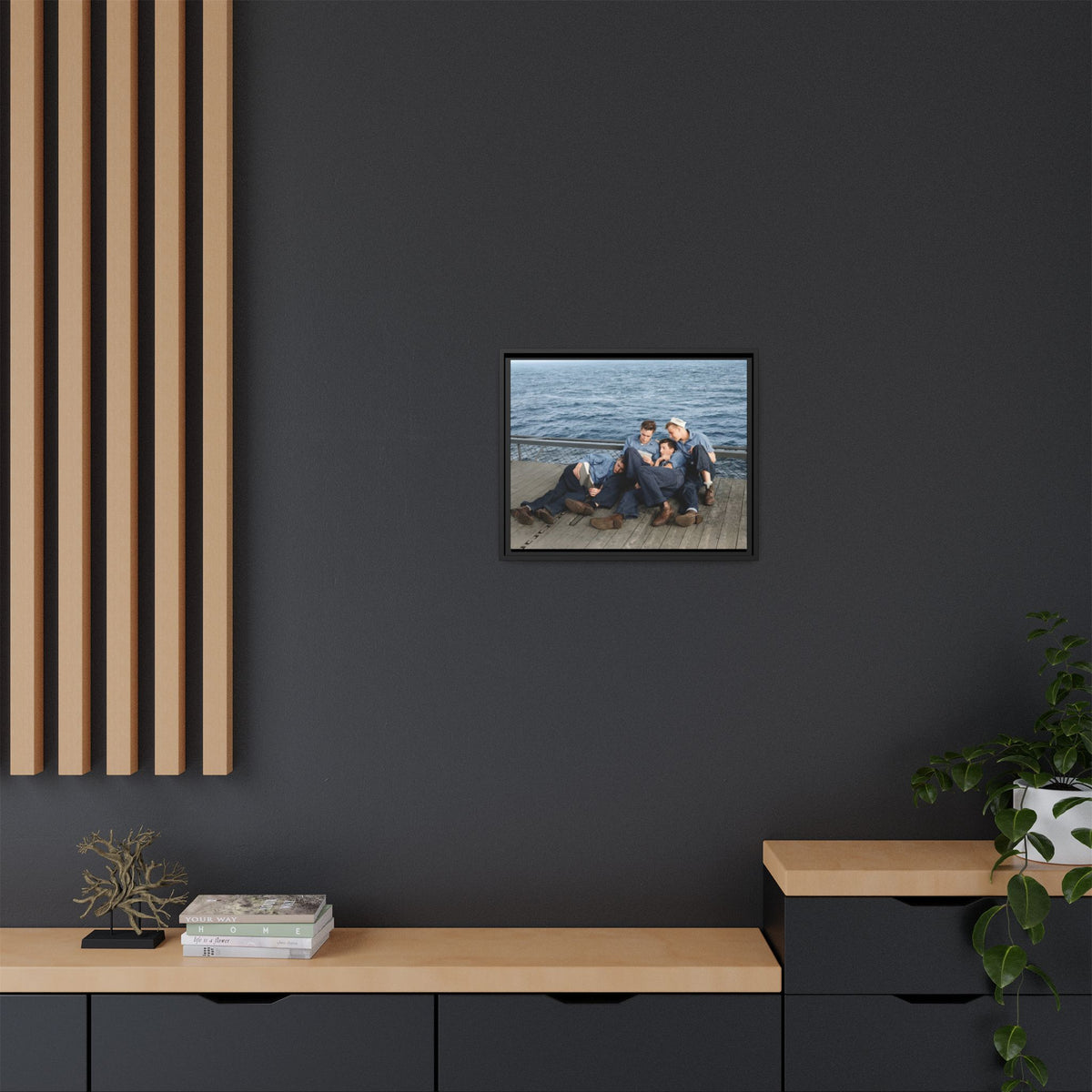 hommes 025 | Framed Vintage Photo - Matte Canvas