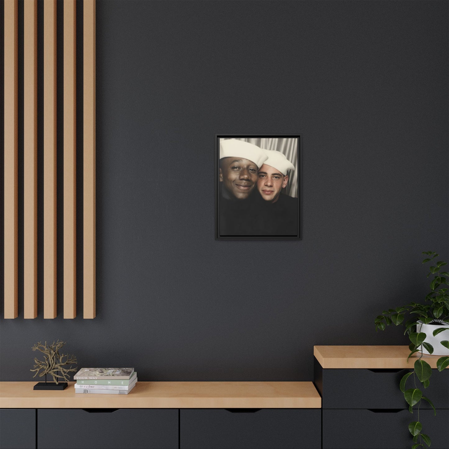 paire 084 | Framed Vintage Photo - Matte Canvas