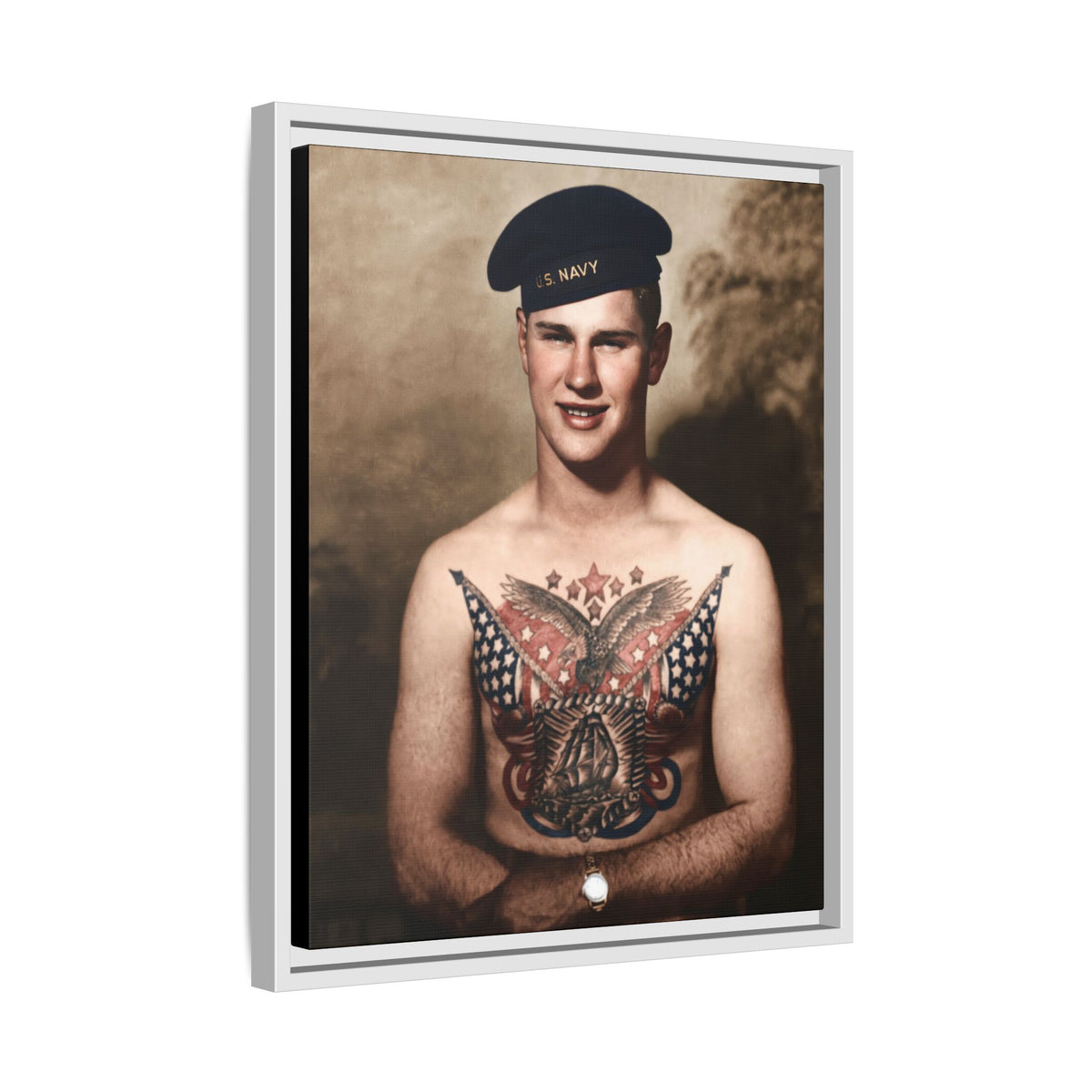 celibataire 037 | Framed Vintage Photo - Matte Canvas