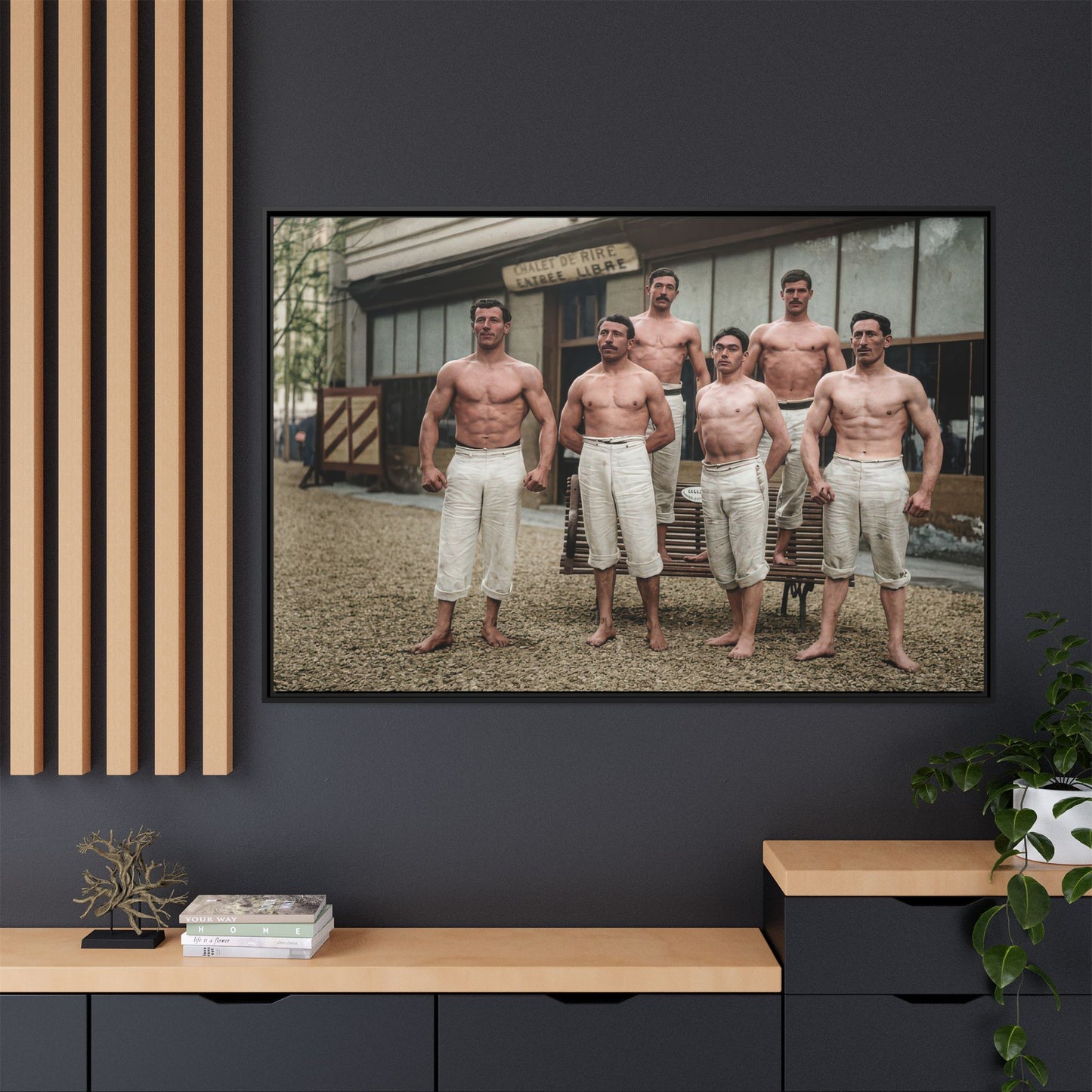 athlétisme 044| Framed Vintage Photo - Matte Canvas