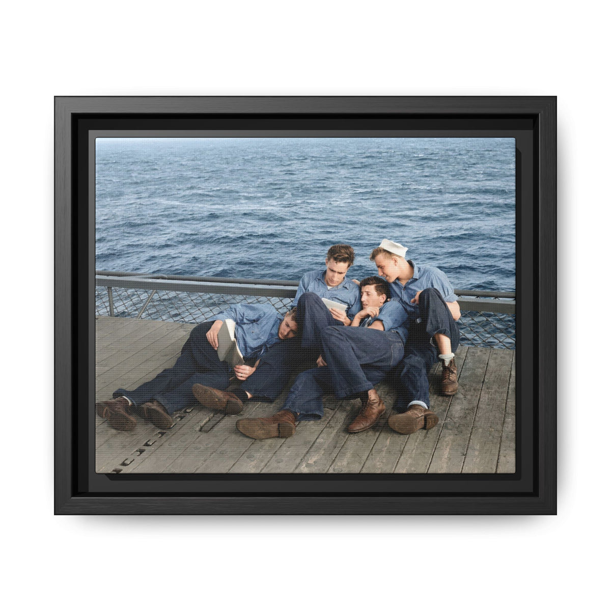 hommes 025 | Framed Vintage Photo - Matte Canvas