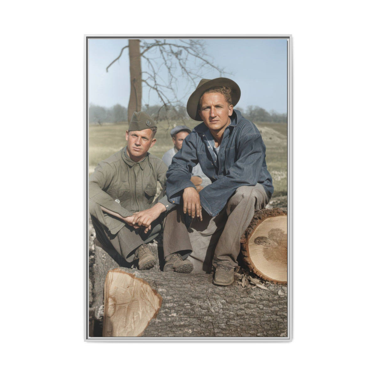 hommes 020 | Framed Vintage Photo - Matte Canvas
