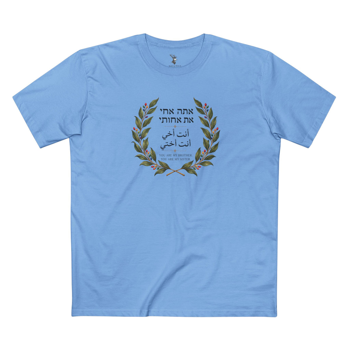 Pride accents woven into a message of compassion and belonging.