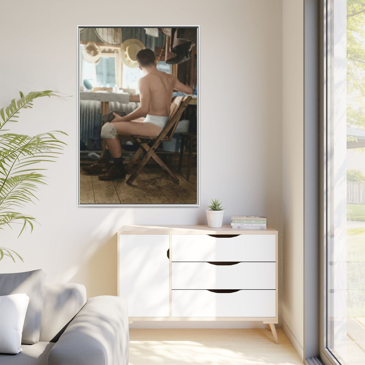 celibataire 022 | Framed Vintage Photo - Matte Canvas
