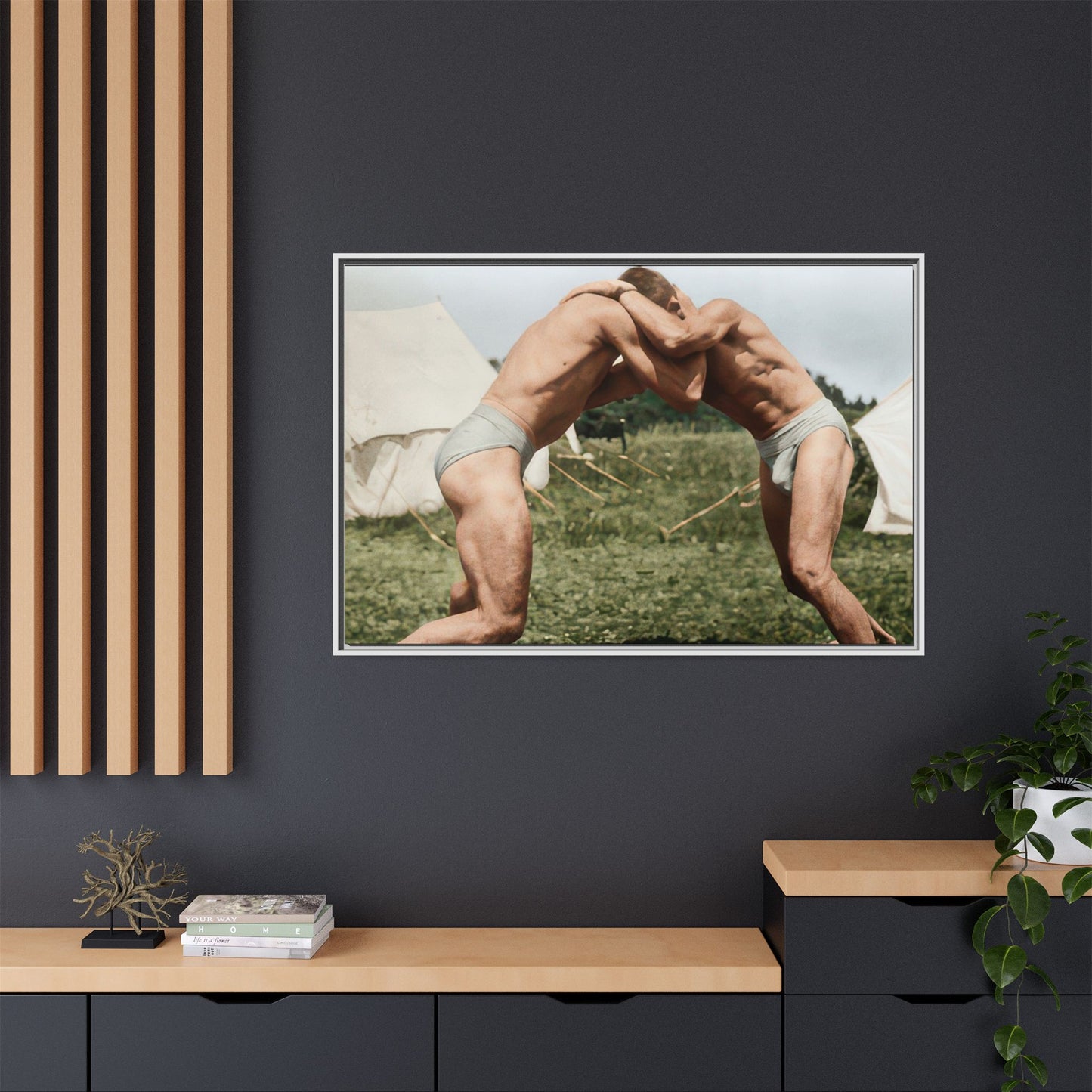athlétisme 019 | Framed Vintage Photo - Matte Canvas