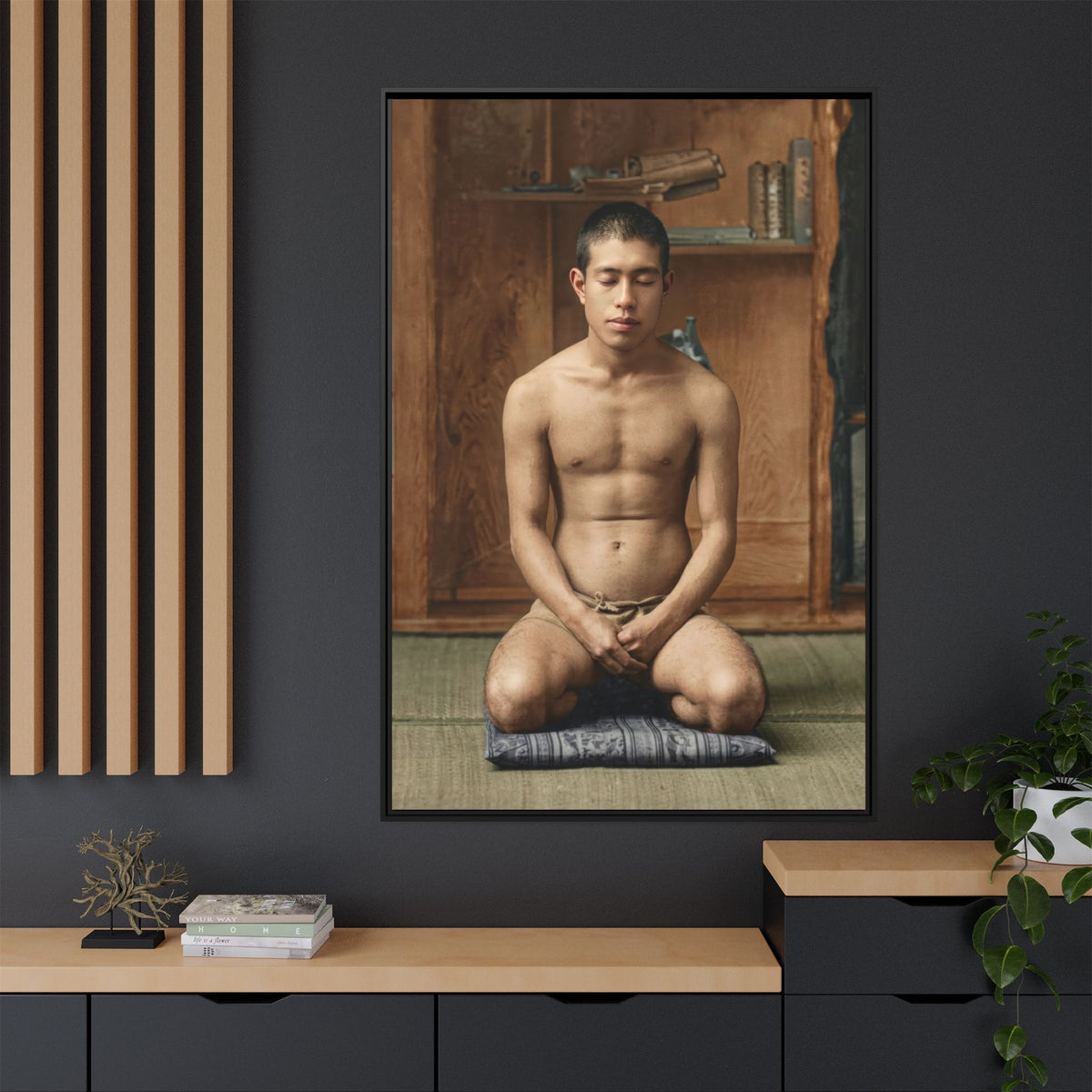 celibataire 025 | Framed Vintage Photo - Matte Canvas