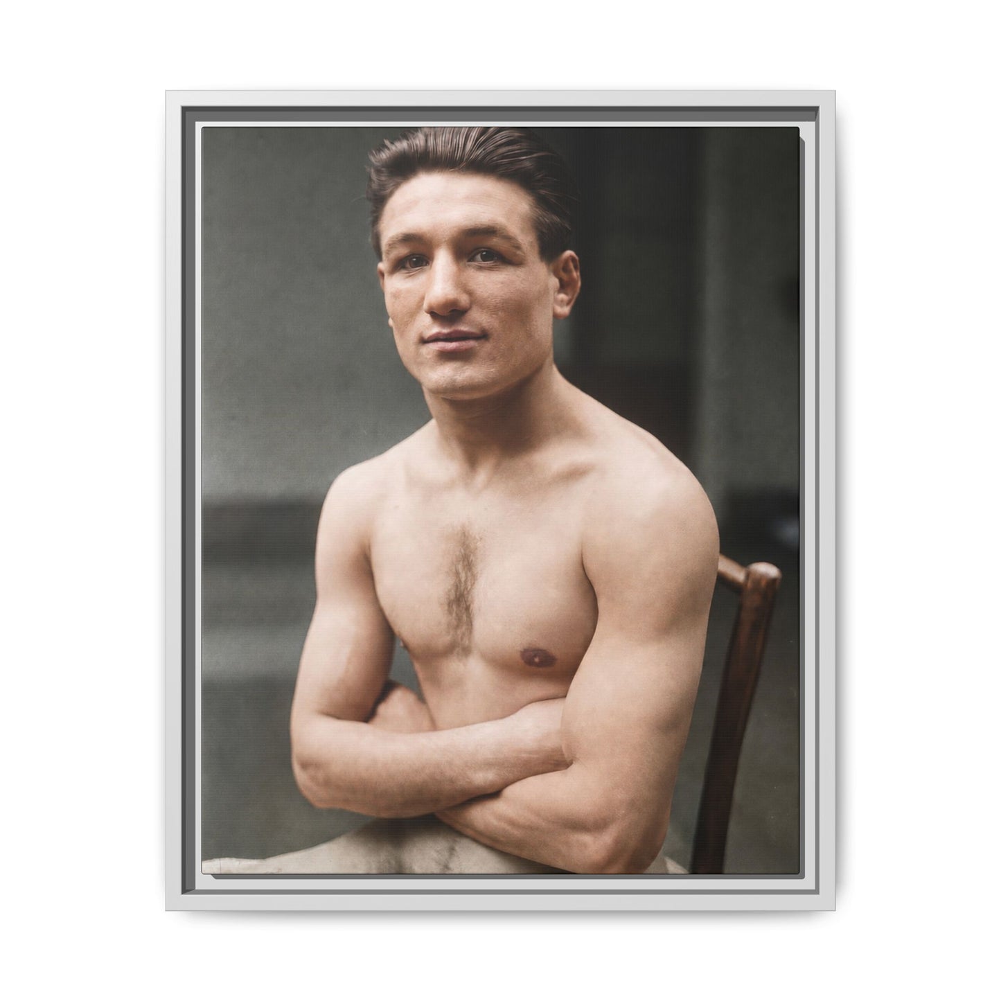 athlétisme 046 | Framed Vintage Photo - Matte Canvas