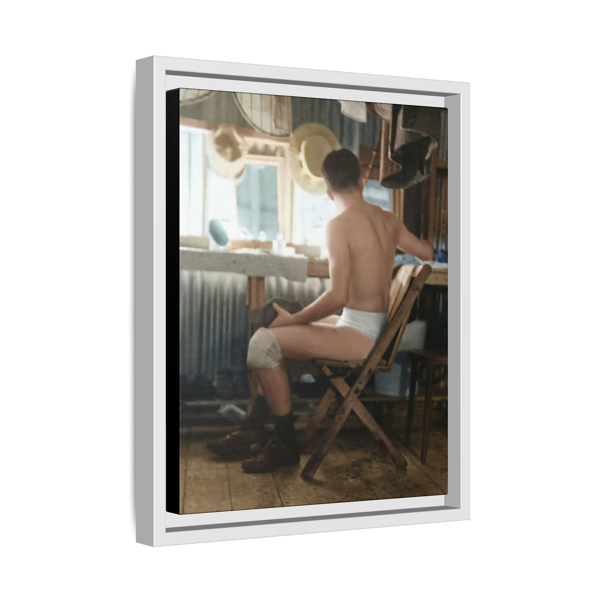 celibataire 022 | Framed Vintage Photo - Matte Canvas