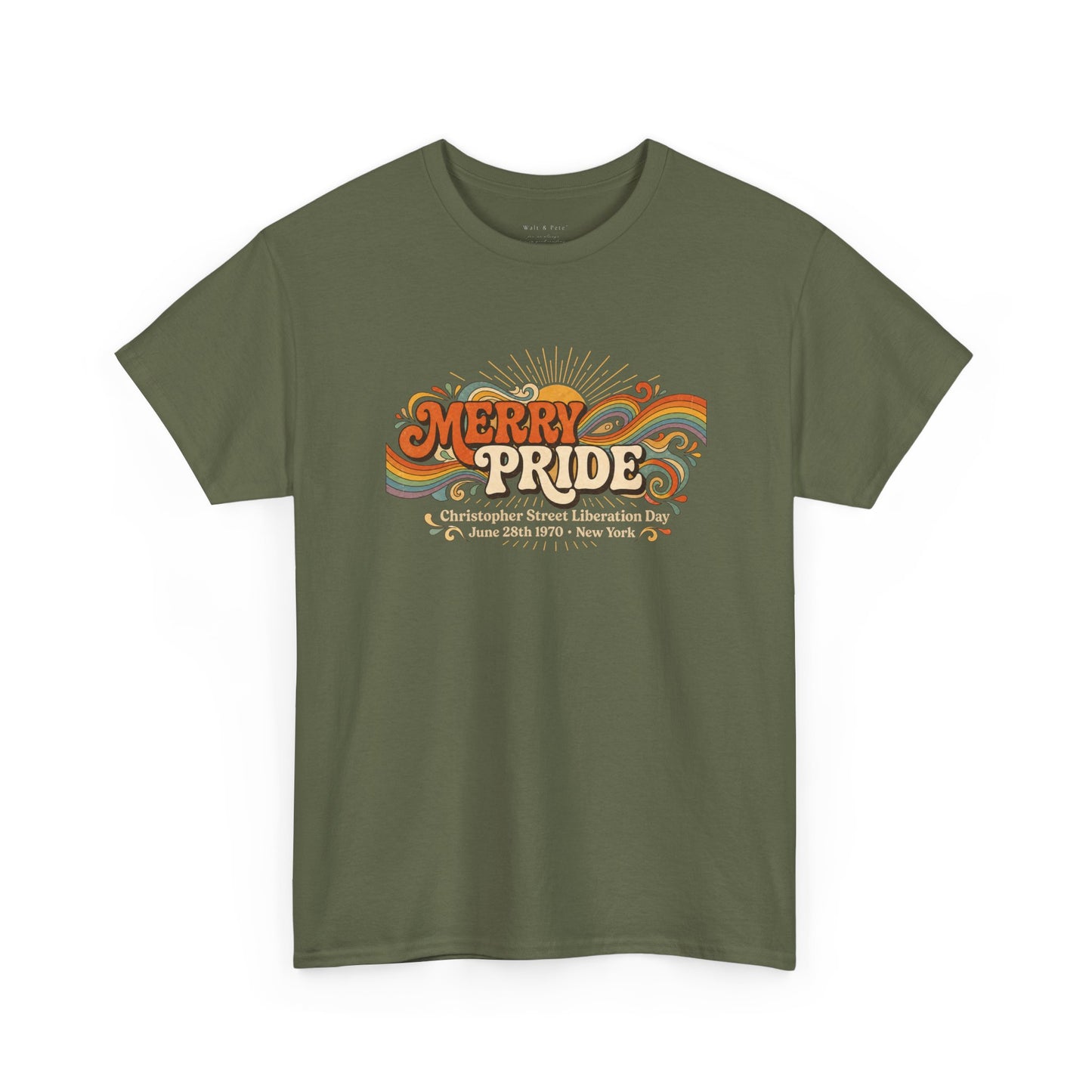 Merry Pride 1970 T-Shirt | Vintage LGBTQ Liberation Tee