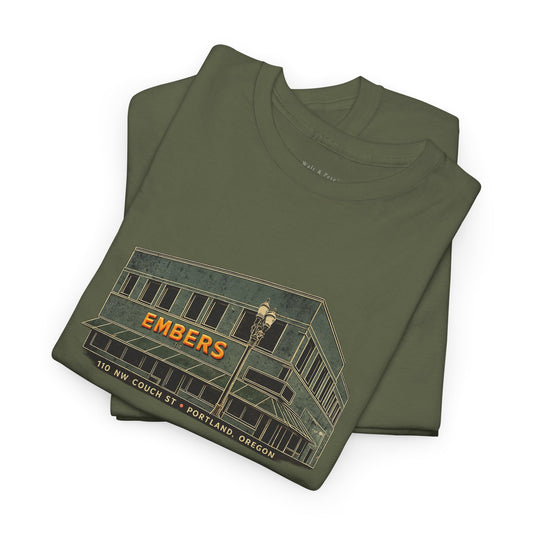 Embers Portland Oregon historic LGBTQ nightlife t-shirt design 